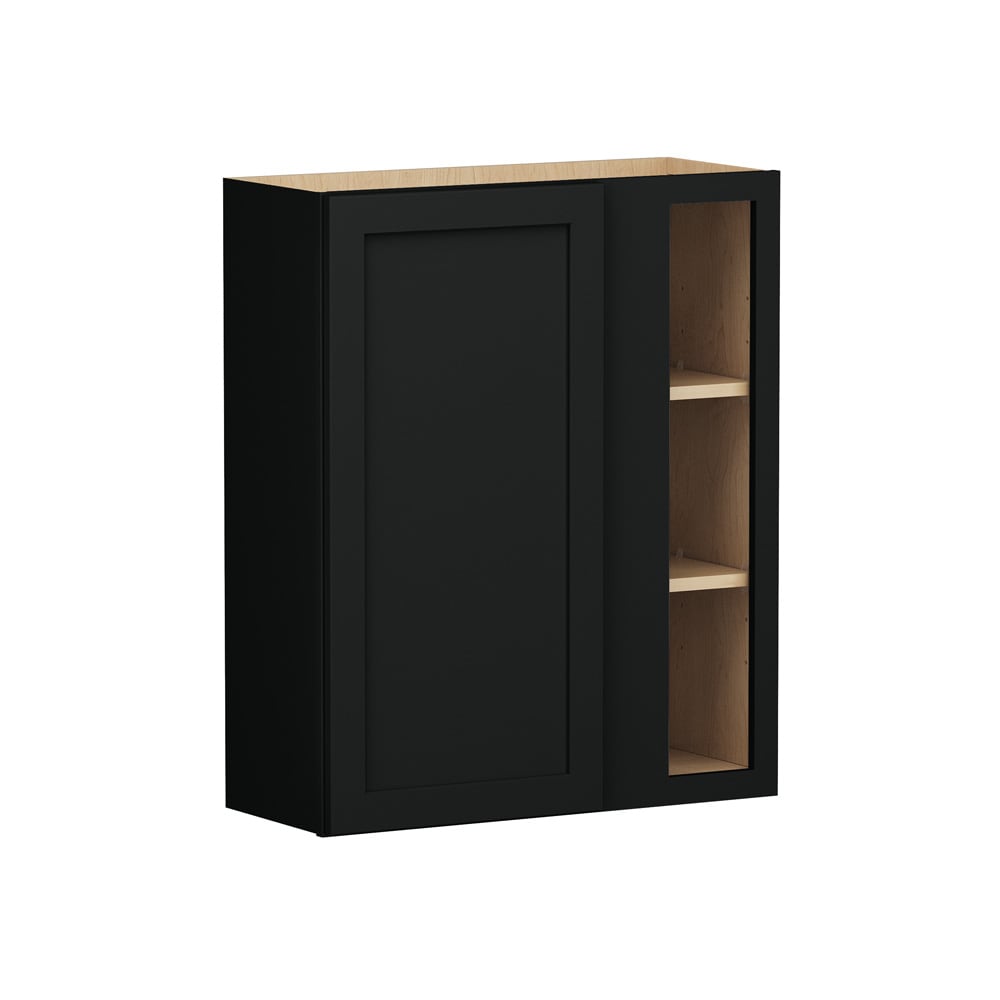 Shenandoah Breckenridge FOL 30-in W x 36-in H x 12-in D Black Painted Blind Wall Fully Assembled Cabinet Recessed Panel Shaker