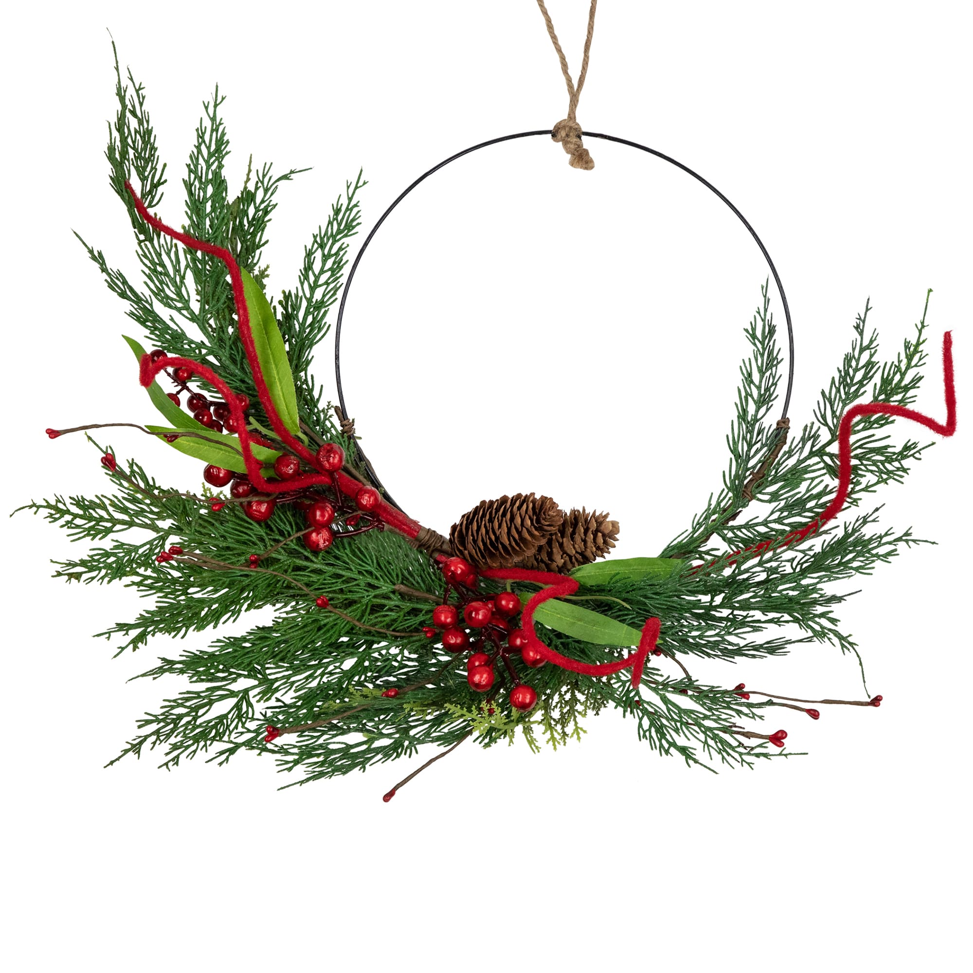 Northlight - 18-in Indoor (non powered) Green Pine Artificial Christmas Wreath