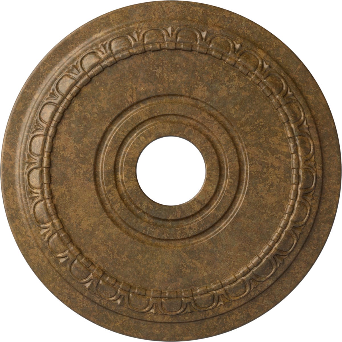 Ekena Millwork CM17MURZS Munich 17.5-in W x 17.5-in L Painted Rubbed Bronze Polyurethane Whole Ceiling Medallion