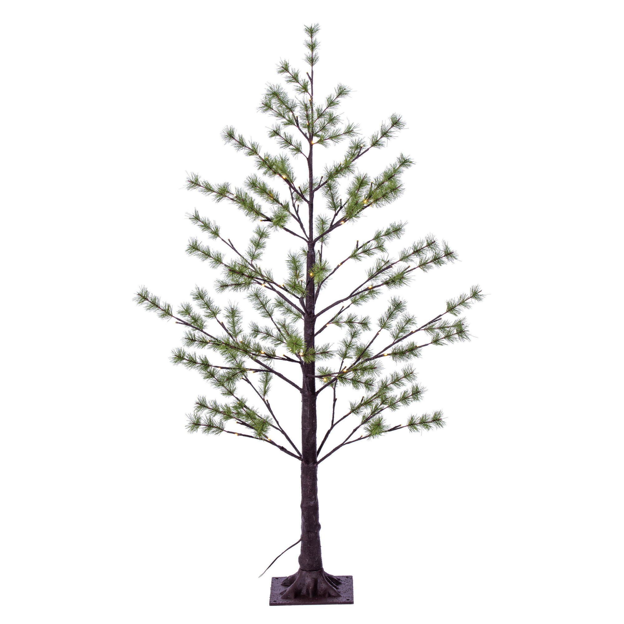 Vickerman X220640 4-ft Pine Pre-lit Artificial Christmas Tree with White LED Lights