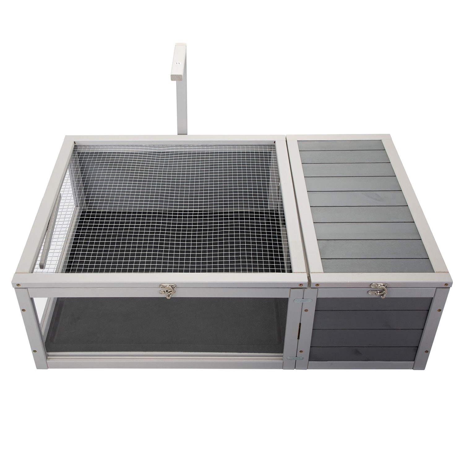 Mondawe MO-1P151892 Gray Wood Rabbit hutch