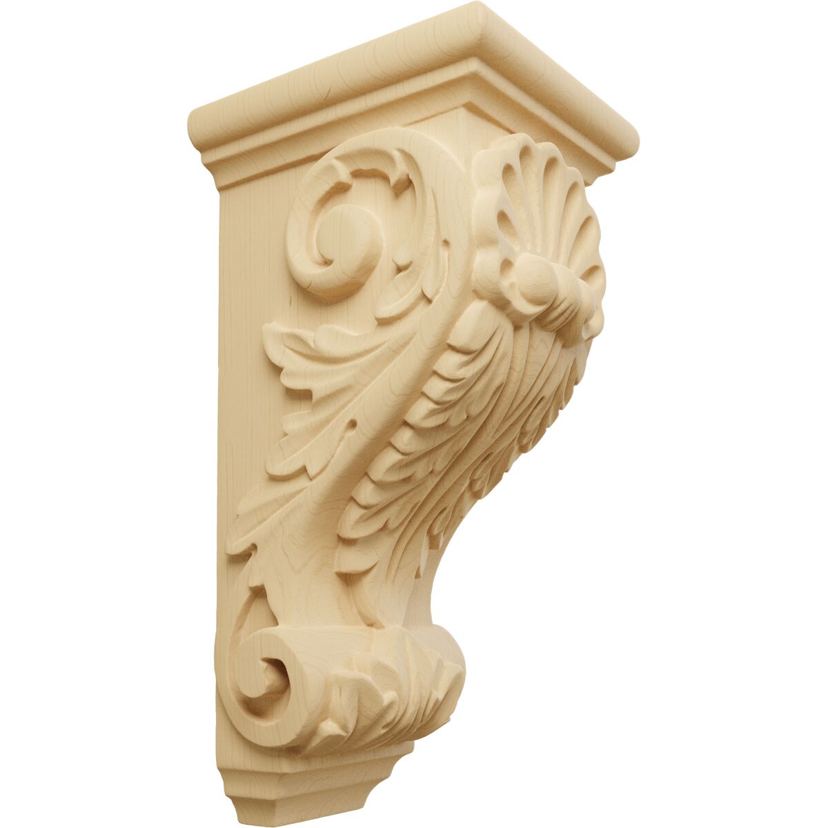 Ekena Millwork CORW04X05X10SHAL 4.5-in x 5.0000-in x 10-in Unfinished Alder Wood Paintable/Stainable Corbel