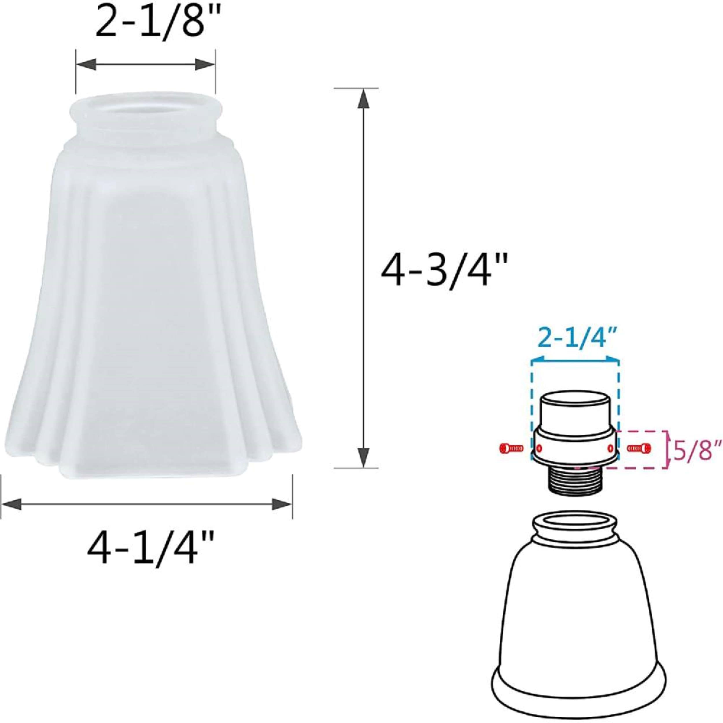 Aspen Creative Corporation 23028-4 Light-Shades - View #3