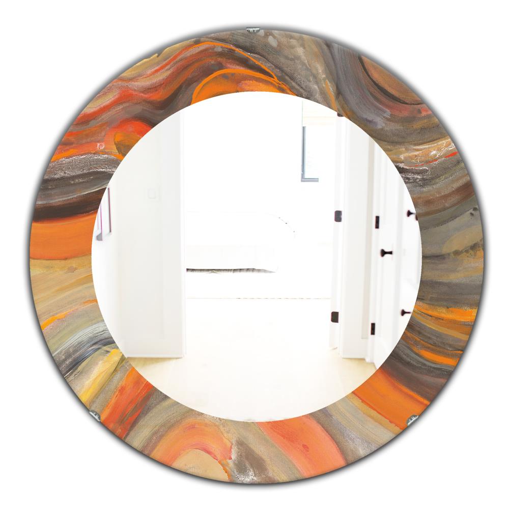 Designart 24-in W x 24-in H Round Gold Polished Wall Mirror at Lowes.com