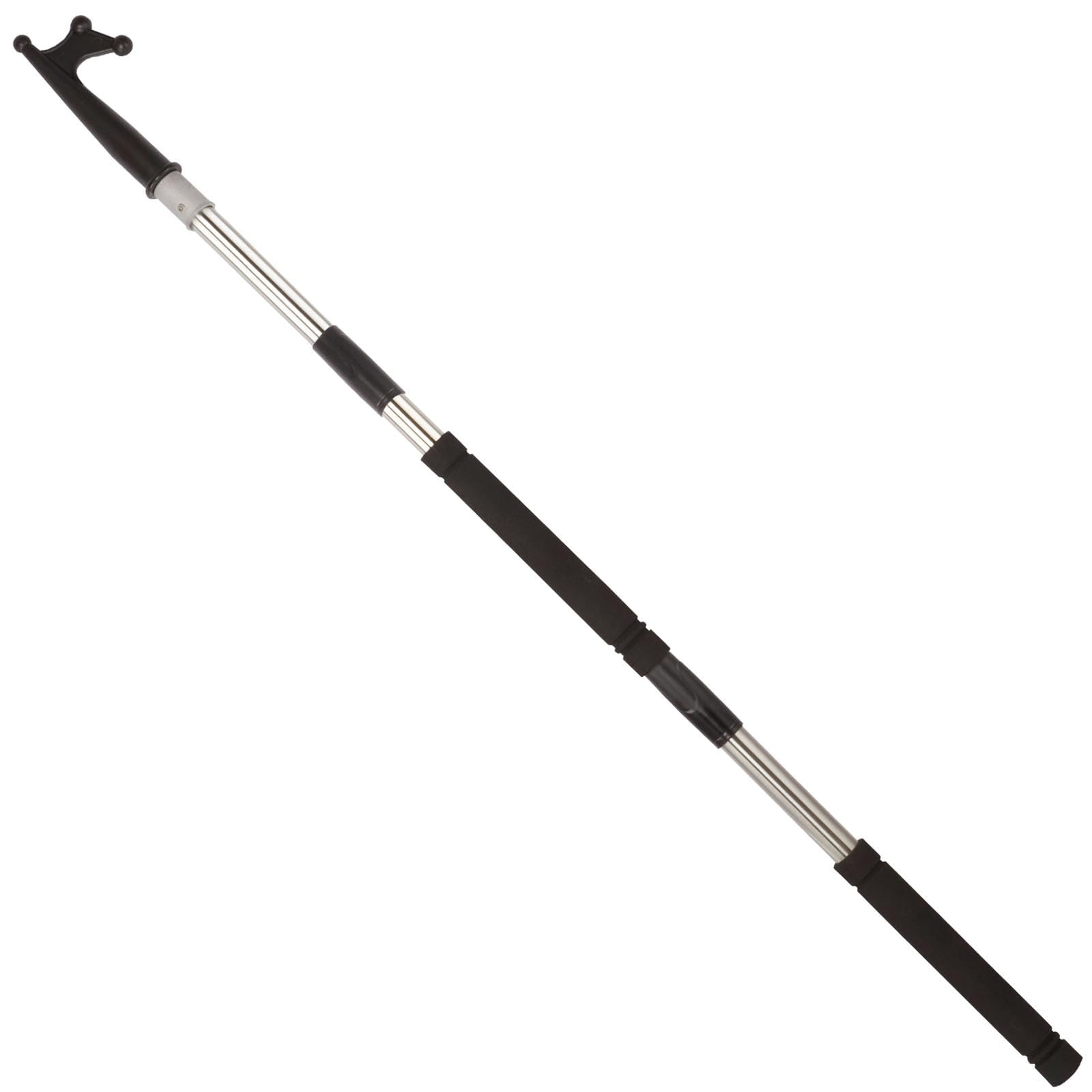 Etokfoks  adjustable stainless steel boat hook pole 2 8ft to 4ft for docking mooring splicing with non slip sponge handle and threaded