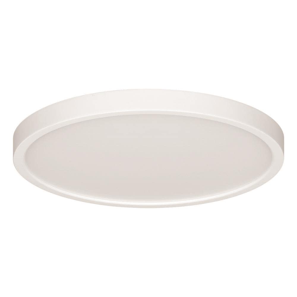 Progress Lighting P810008-030-30 1-Light 14-in White LED Flush Mount Light ENERGY STAR