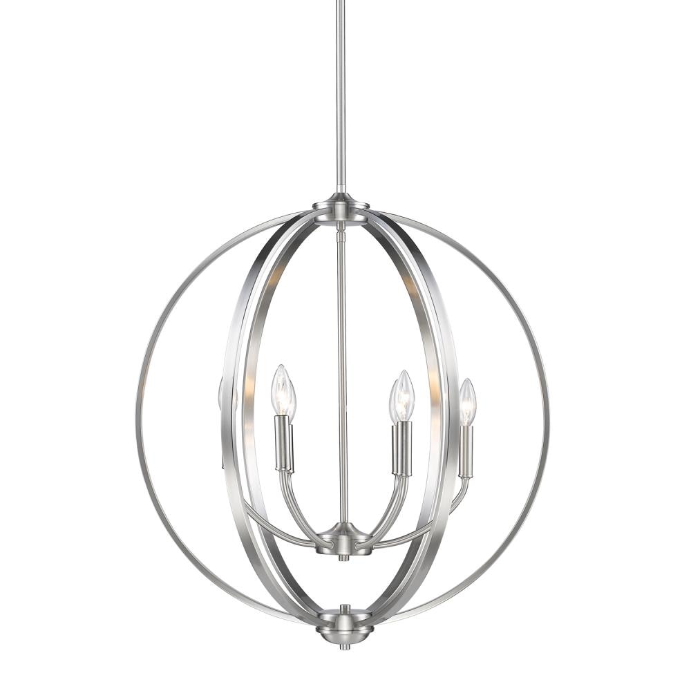 pewter orb chandelier