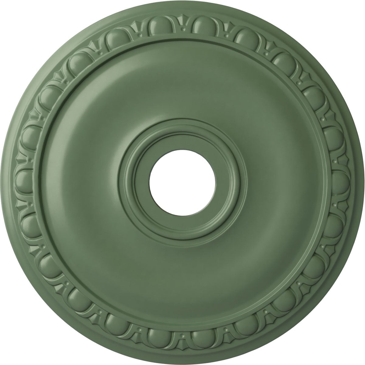 Ekena Millwork CM20JAAGF Jackson 20-in W x 20-in L Painted Athenian Green Polyurethane Whole Ceiling Medallion