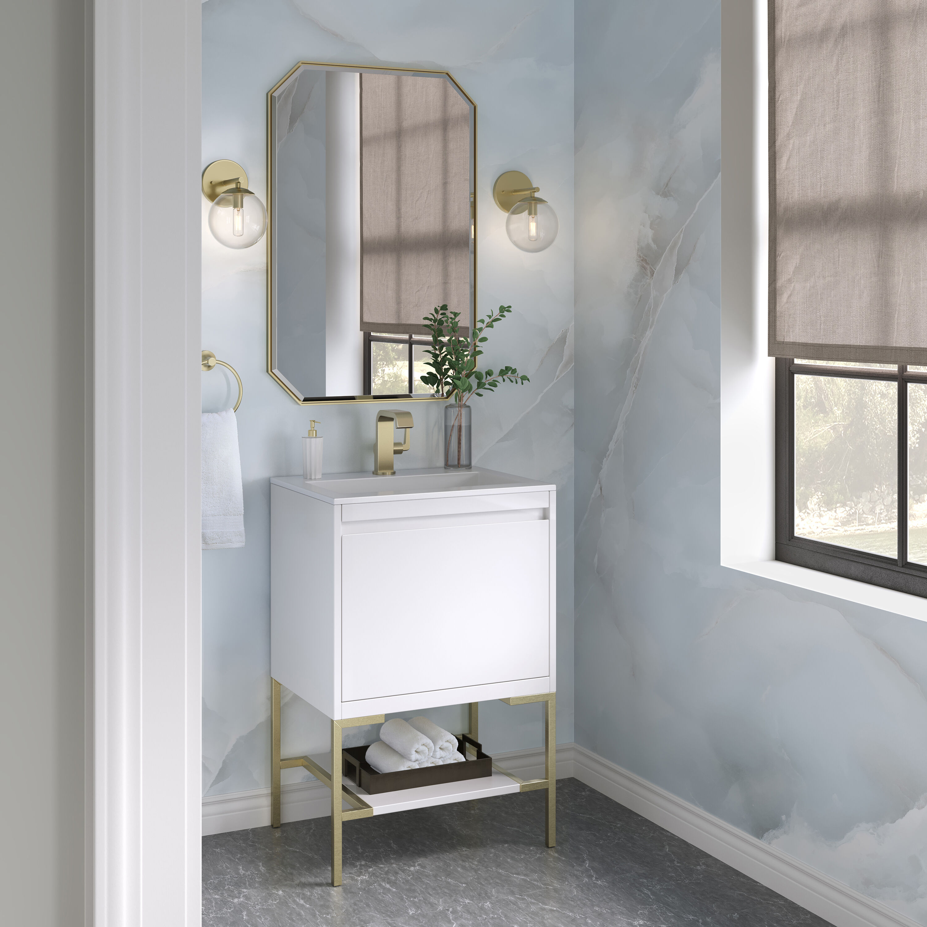 James Martin Vanities 805-V23.6-GW-CB-GW Bath-Vanity-Combo - View #4
