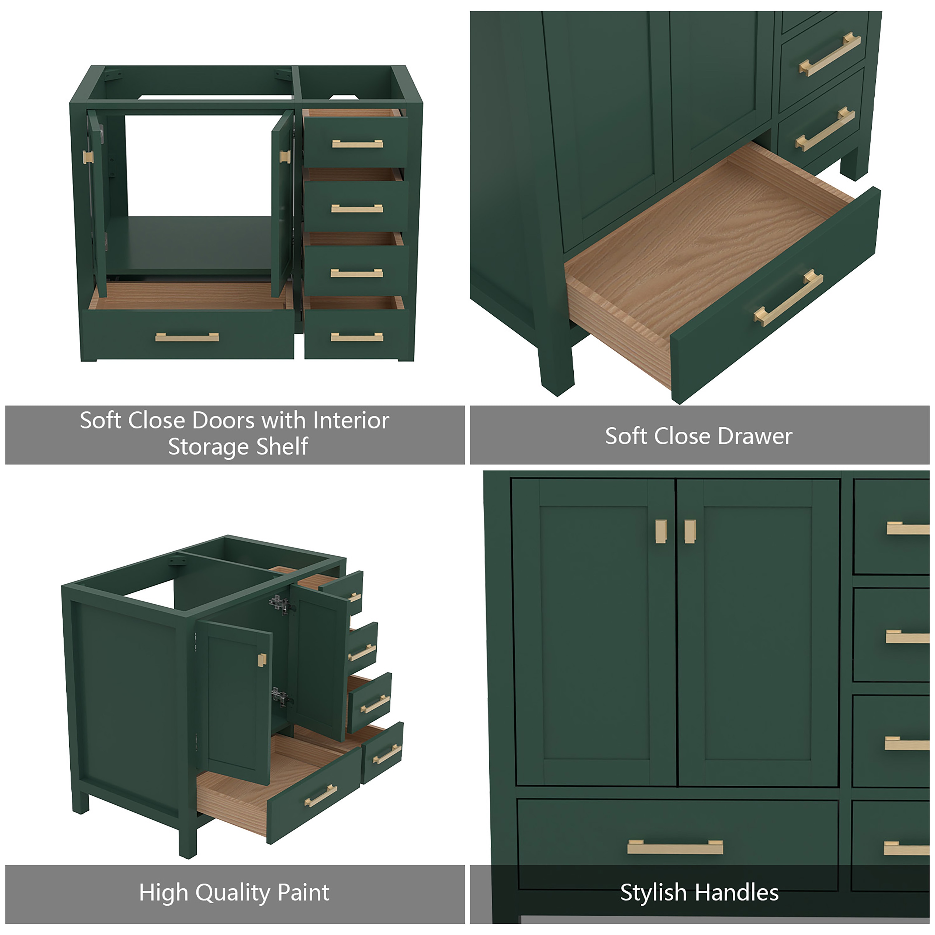 CASAINC MS-20036-CAB-WH Bath-Vanity-Combo - View #6