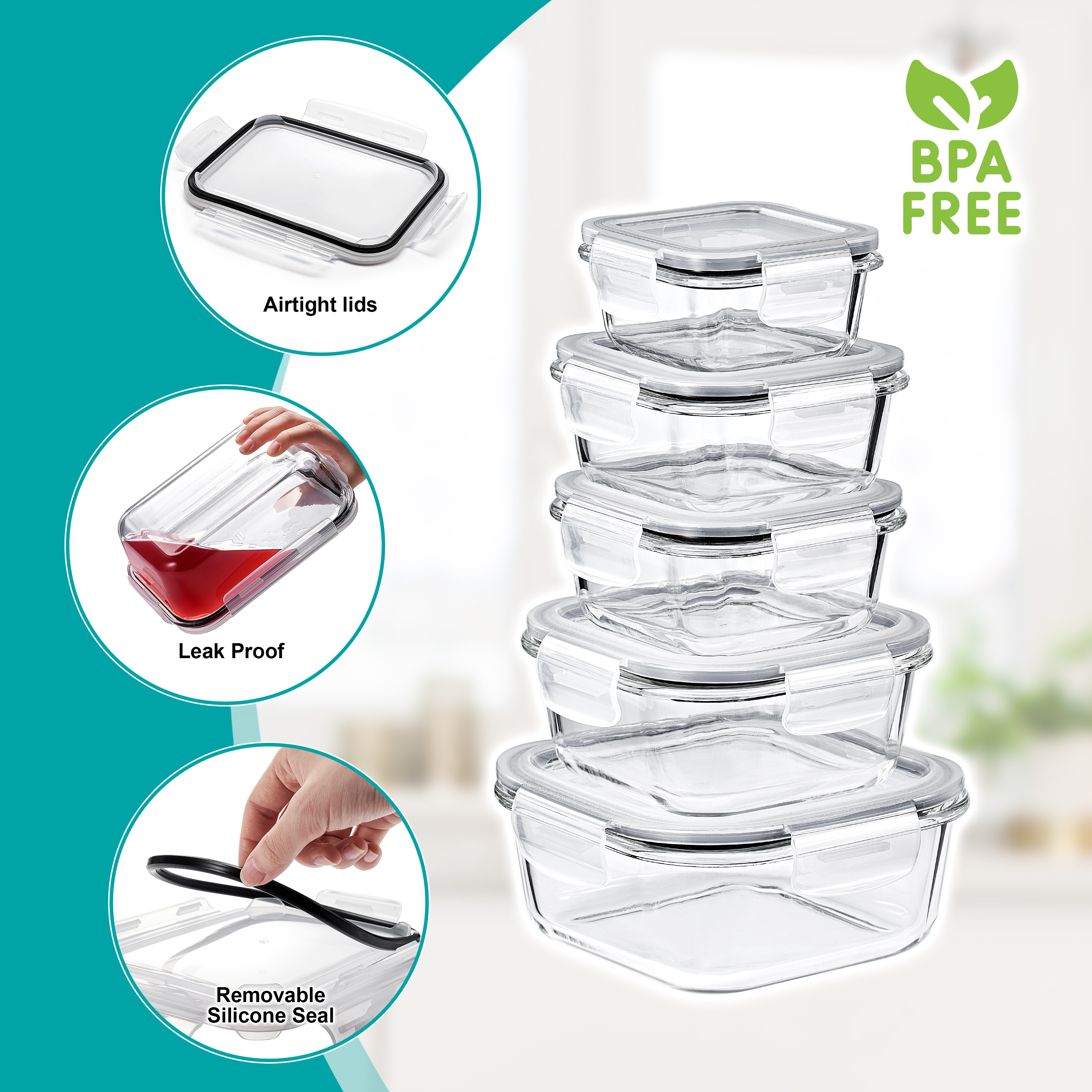 SORBUS 192405410208 Food-Storage-Containers - View #6