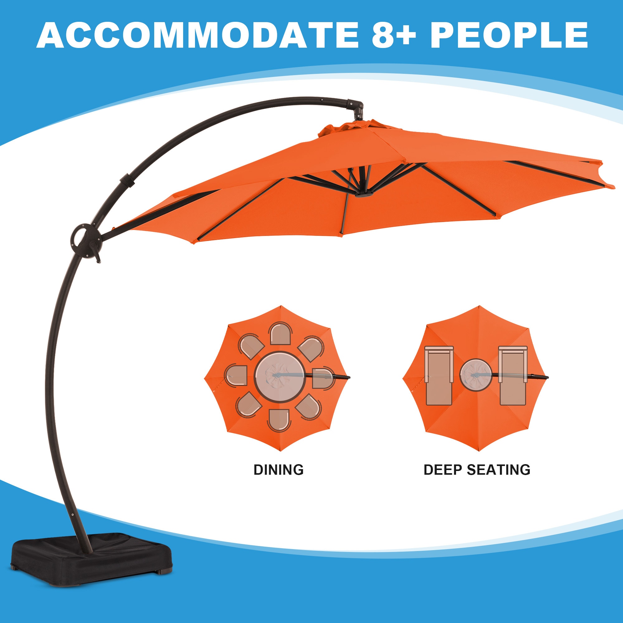 JEAREY JE-LKZLM-13FT-OR Umbrellas-2 - View #6