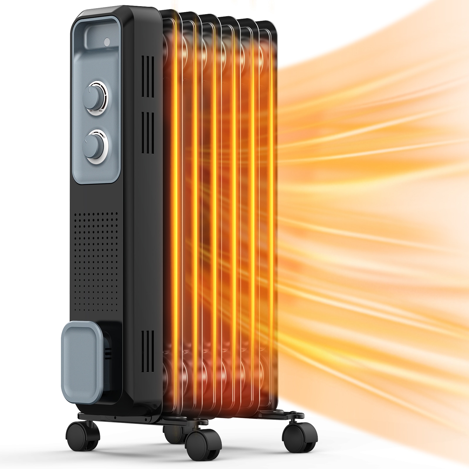 DeLonghi 1500-Watt Oil-filled Radiant hotsell Tower Indoor Electric Space Heater with Th