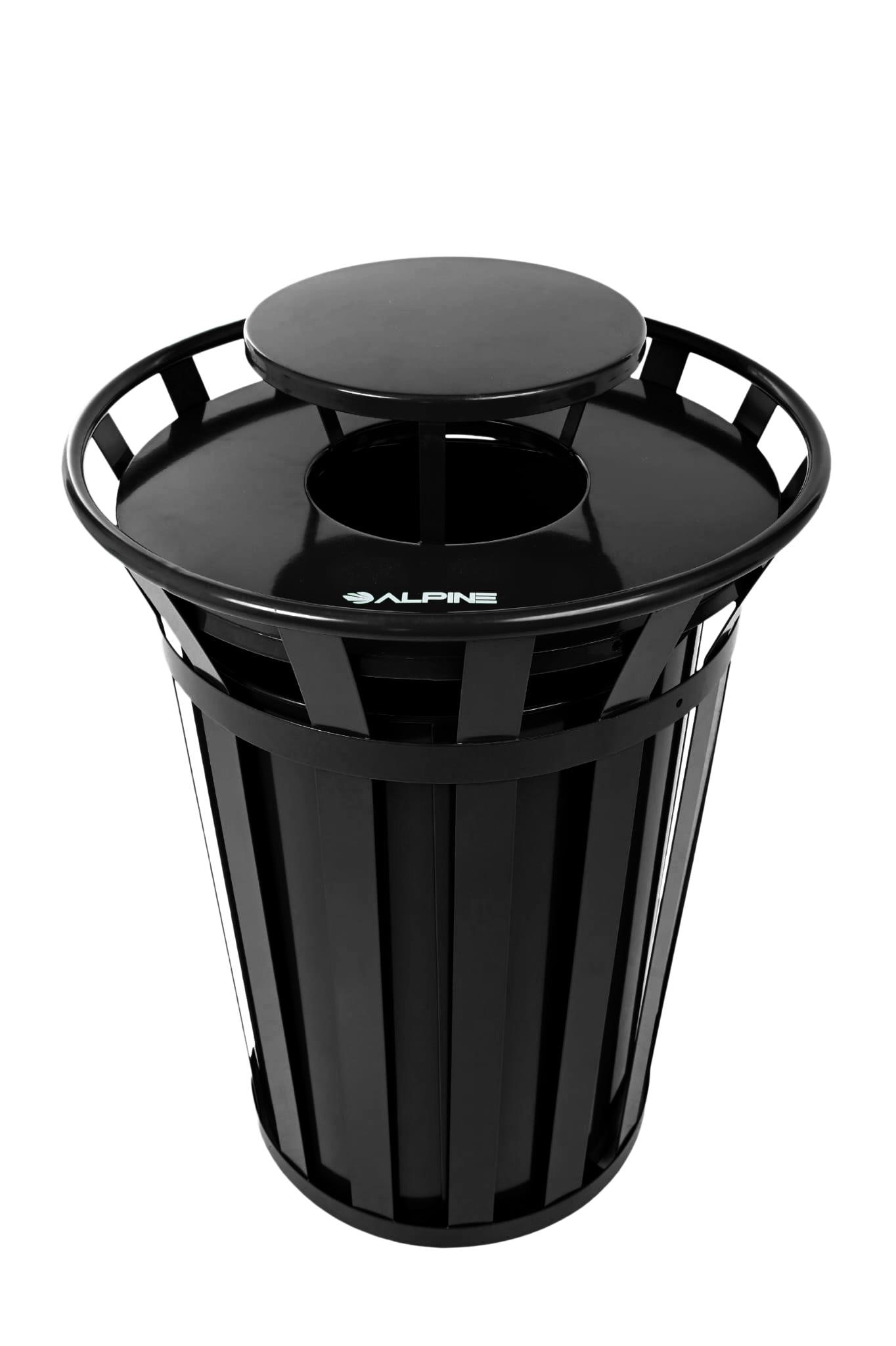 Alpine Industries Polypropylene Commercial Indoor Trash Can With