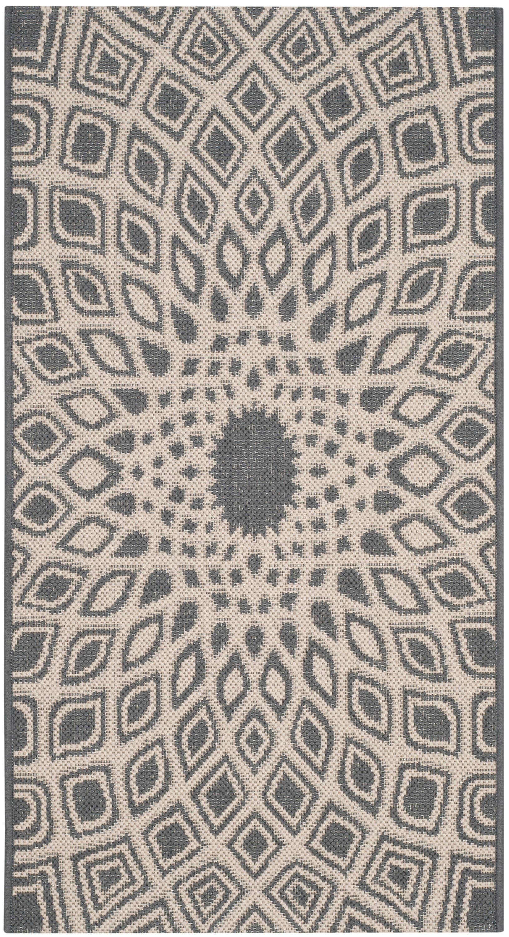 Safavieh - Courtyard 6616-23621 Anthracite Beige 2 X 4 Area Rug
