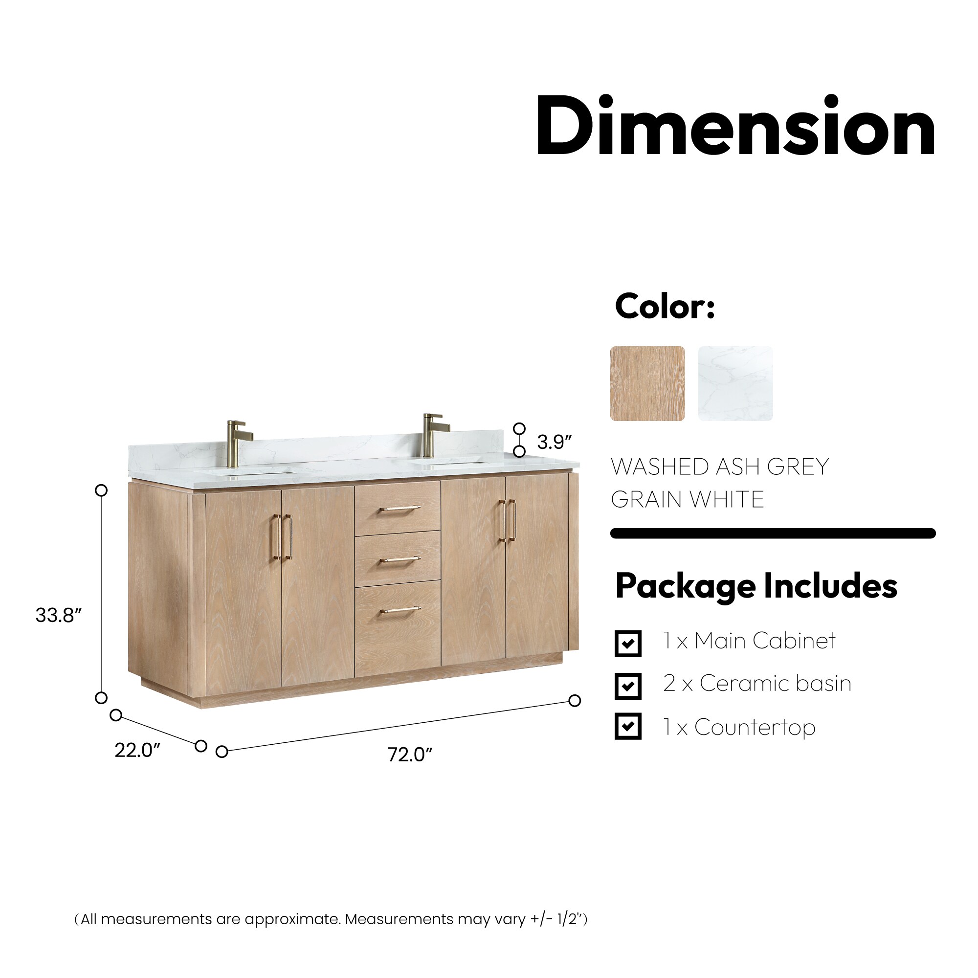 Vinnova 705772-WA-GW-NM Bath-Vanity-Combo - View #3