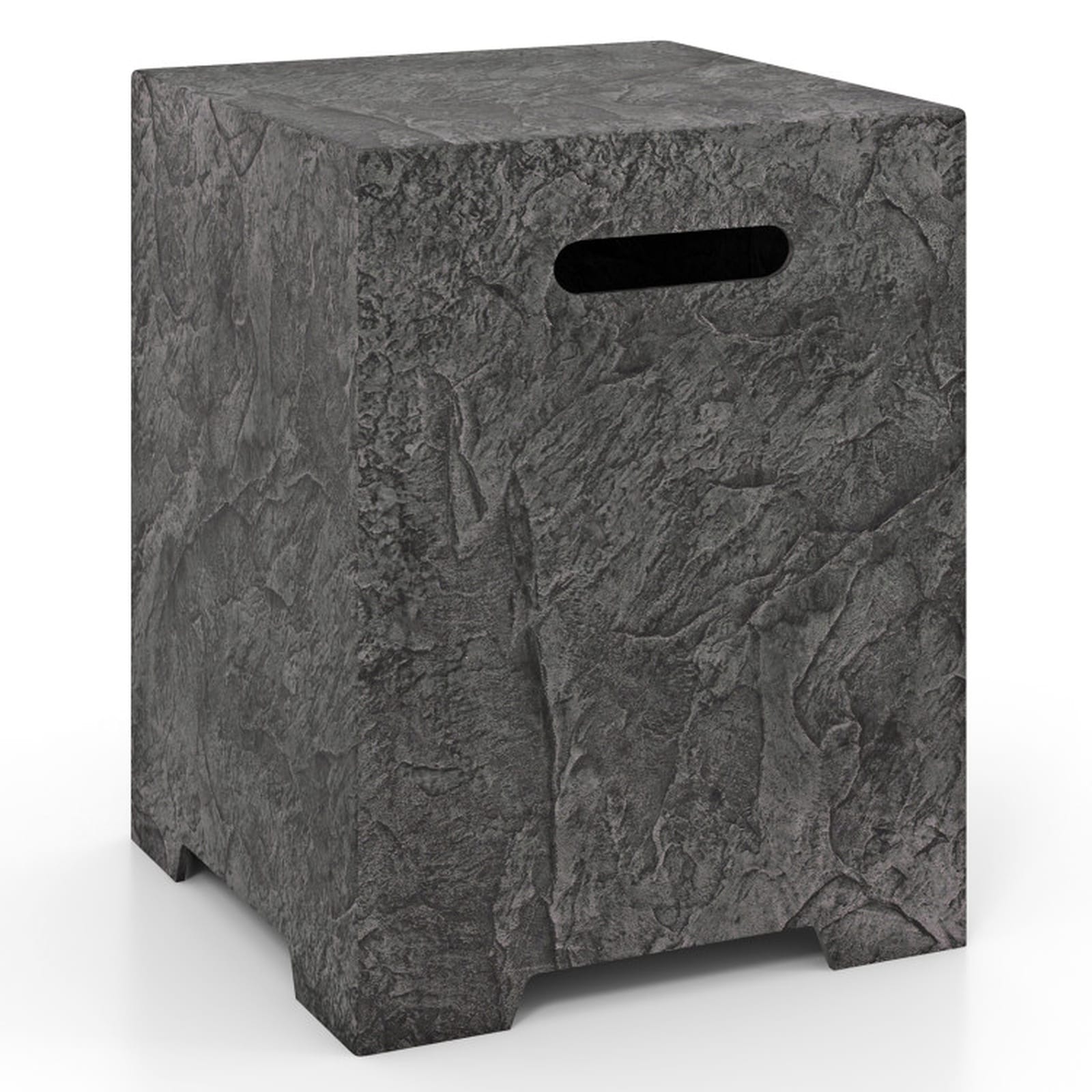 SUGIFT - 16-in Propane Tank Cover Table Outdoor Gas Tank Storage Hideaway with Cut-Out Handles Wa...