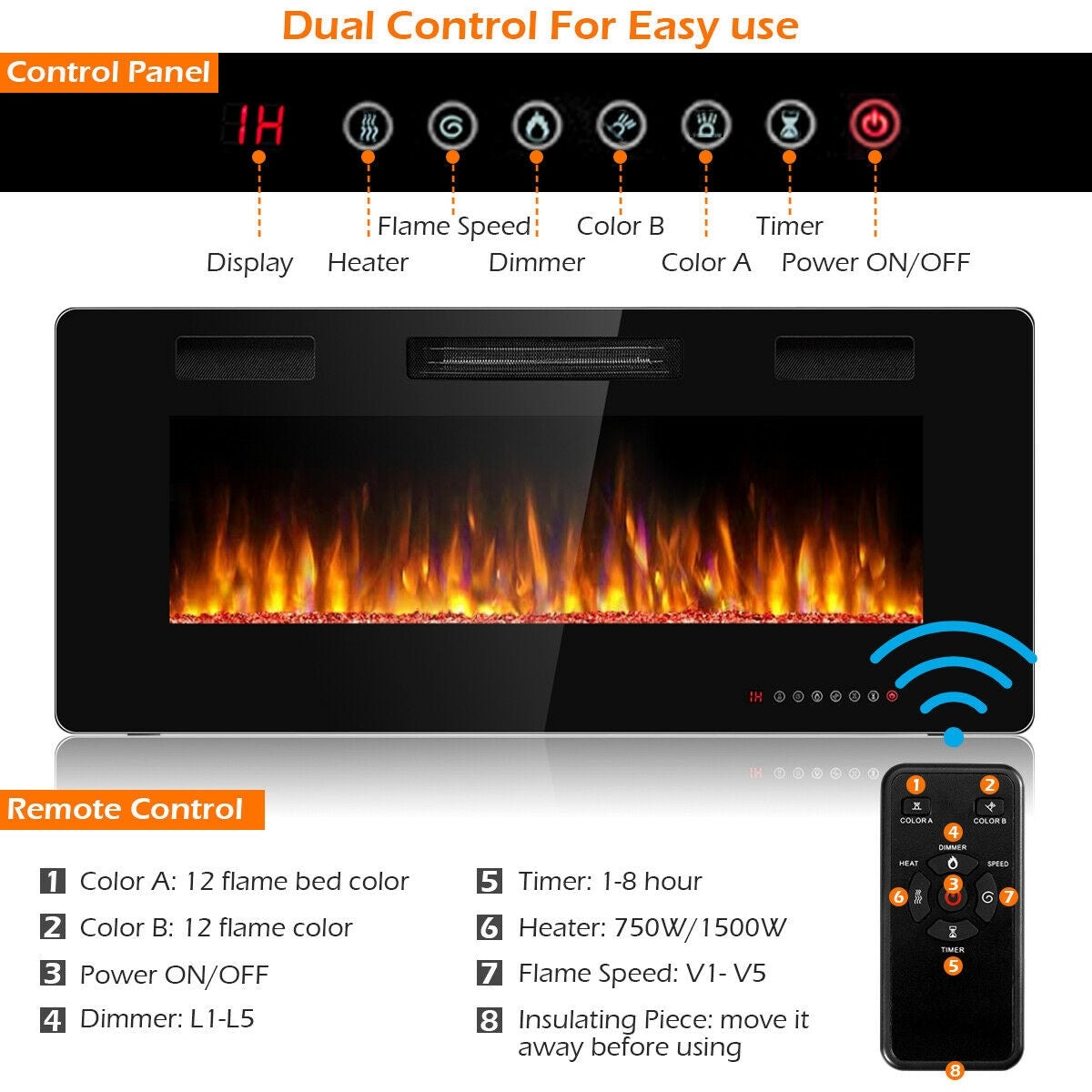 Boyel Living WF-EP24704 Electric-Fireplaces - View #6