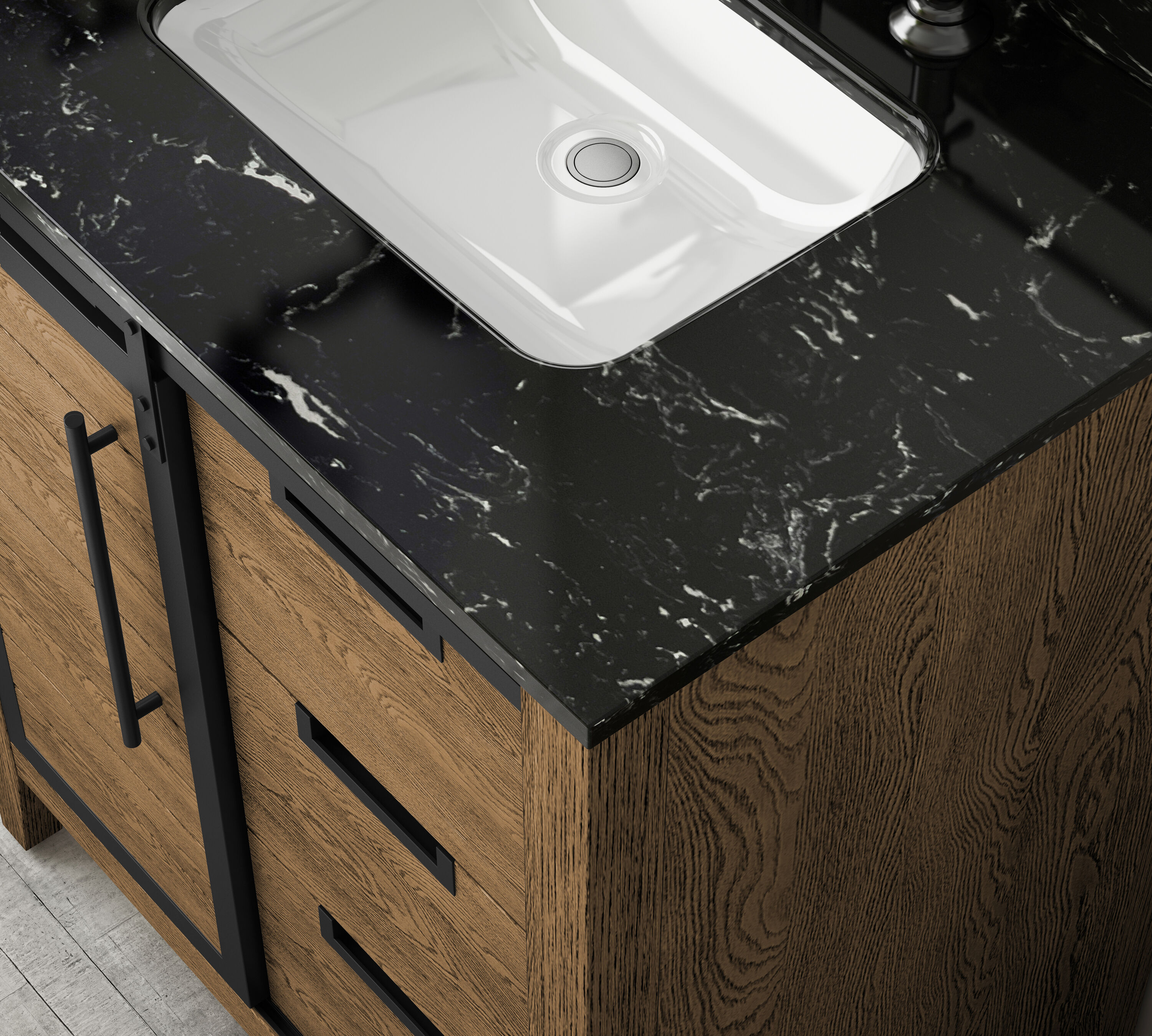 allen + roth TJ-0113V3022BR Bath-Vanity-Combo - View #12