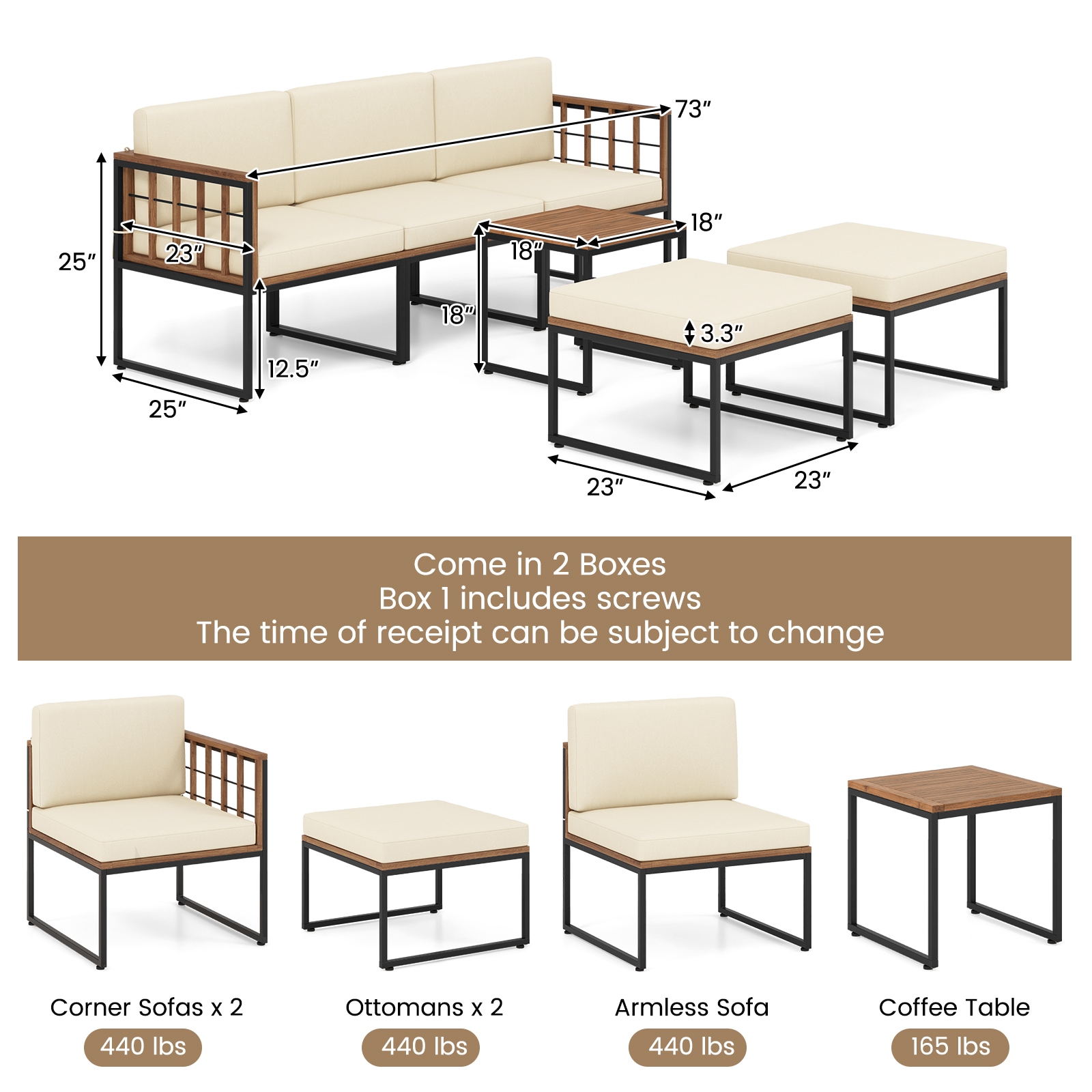 LIVIZA OUJ71666BN-X Patio-Sofas-Daybeds - View #2