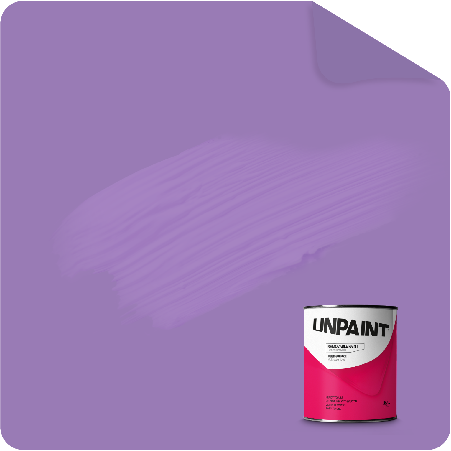 UNPAINT #997BB5 Matte Purple Wine Merlot Water-based Interior Paint ( 1-quart )