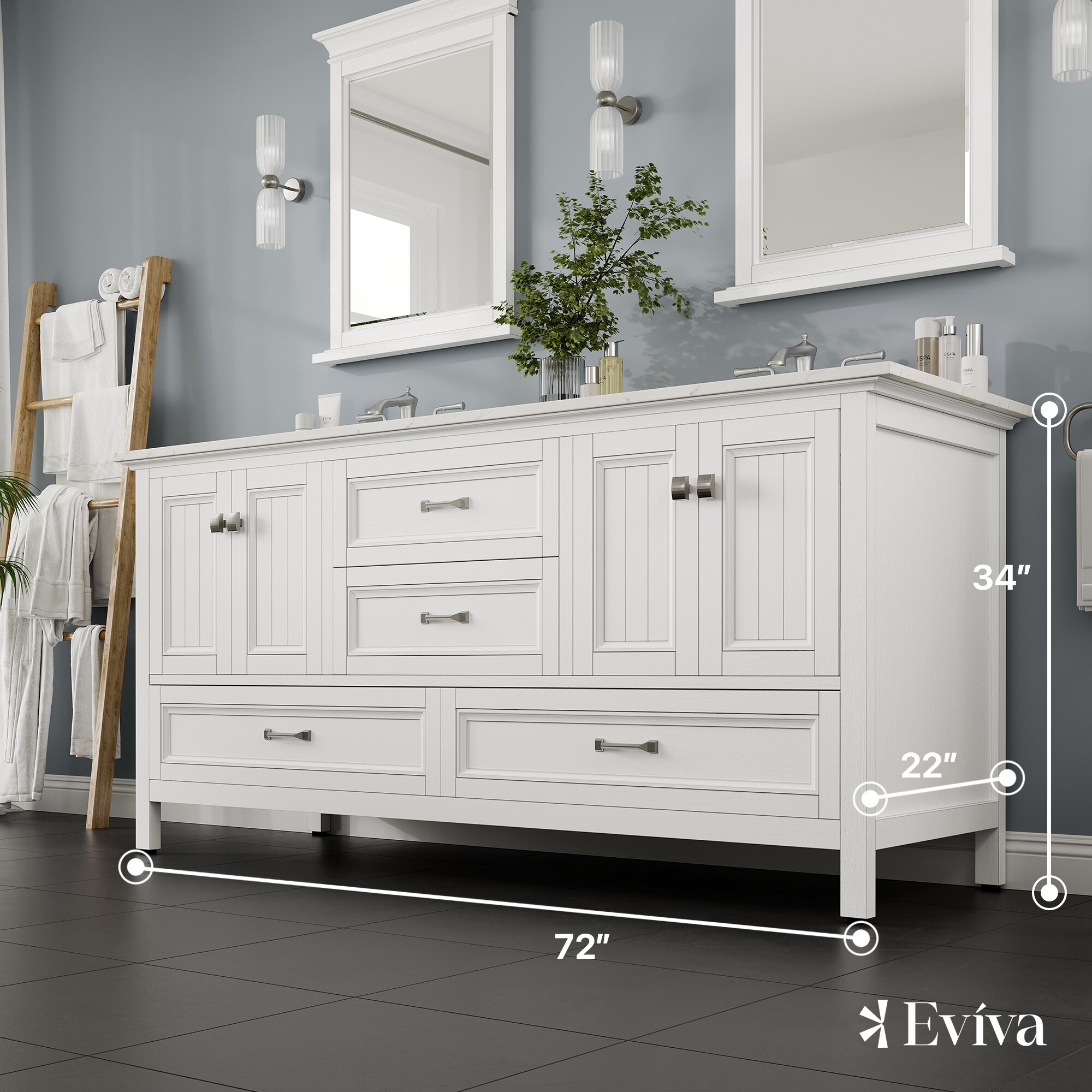 Eviva EVVN612-72WH Bath-Vanity-Combo - View #2