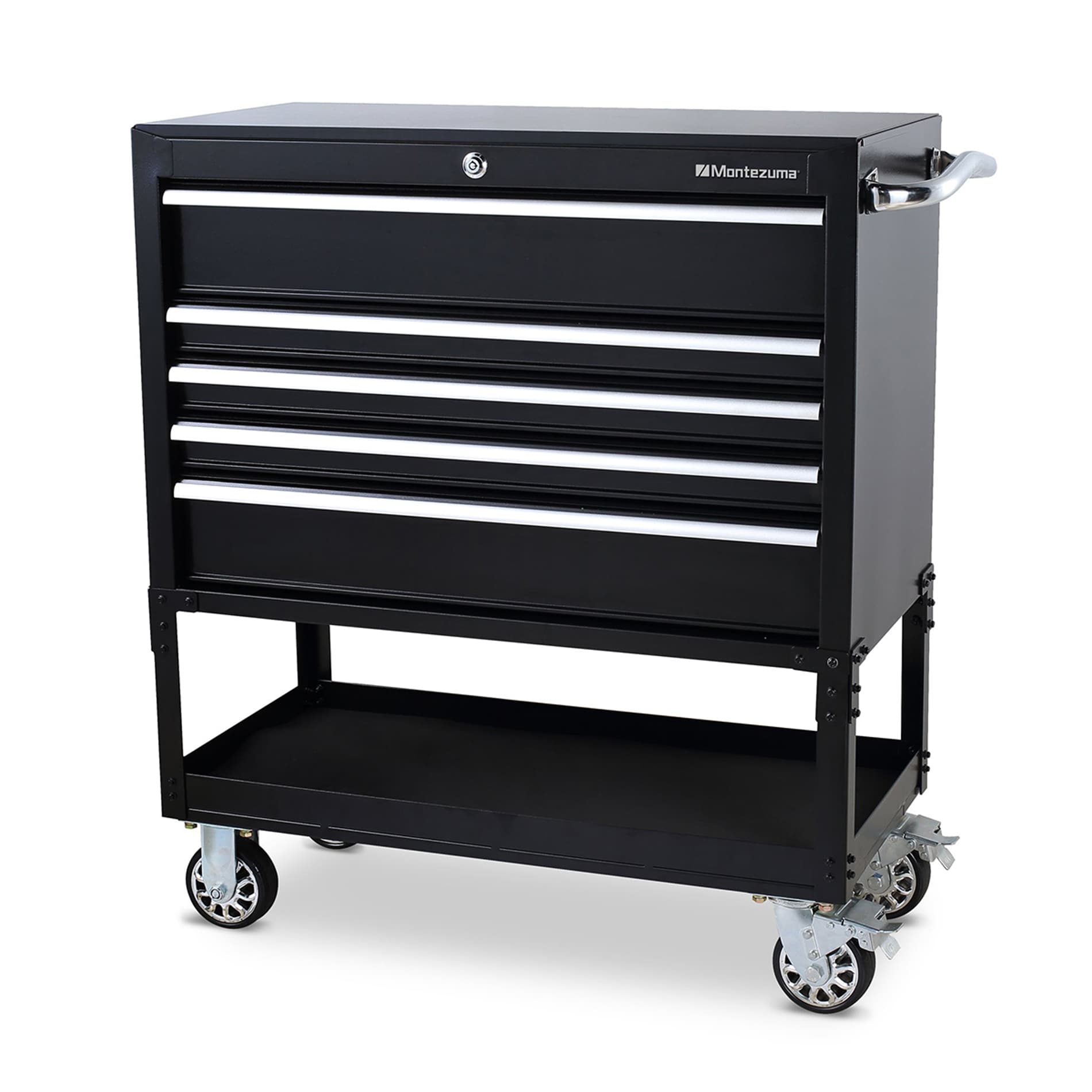 Montezuma 37-in 5-Drawer Cabinet Utility Cart in the Utility Carts ...