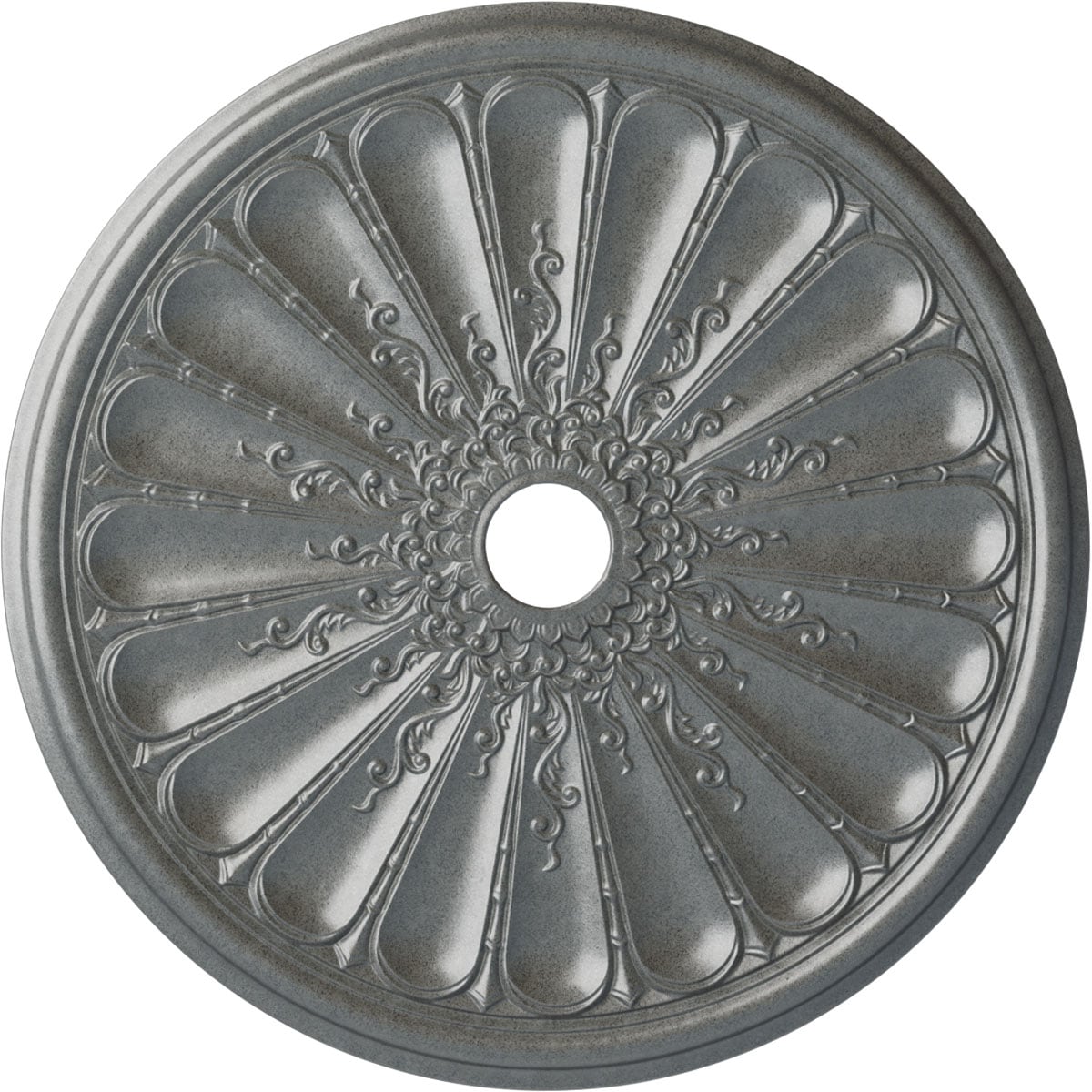 Ekena Millwork CM31KIPLS Kirke 31.5-in W x 31.5-in L Painted Platinum Polyurethane Whole Ceiling Medallion