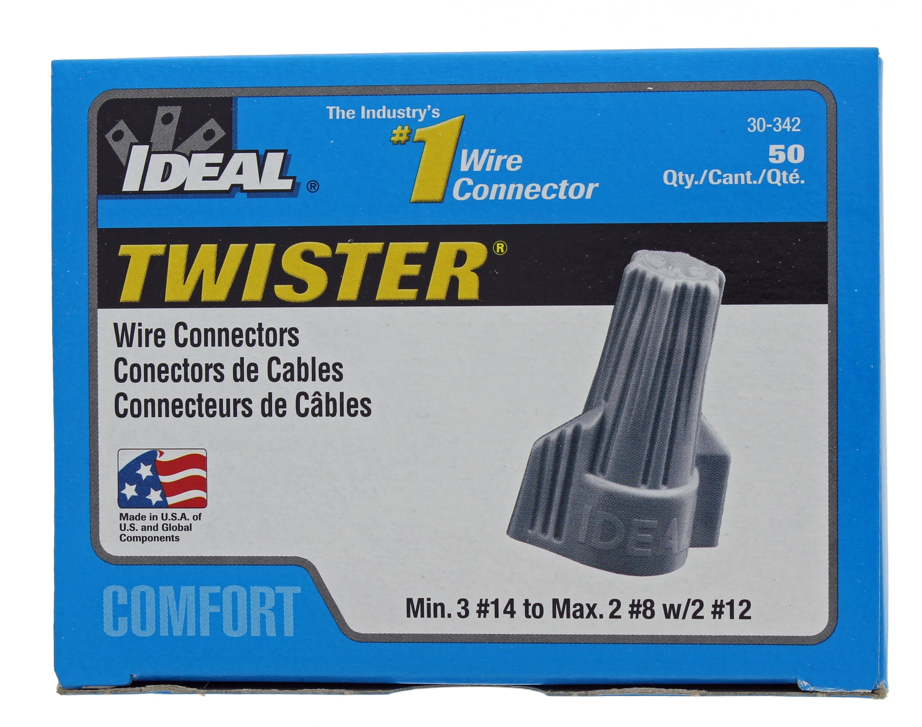 Ideal 30-163 Blue Twist On Wire Connector 6 AWG to 16 AWG (15 Pcs)