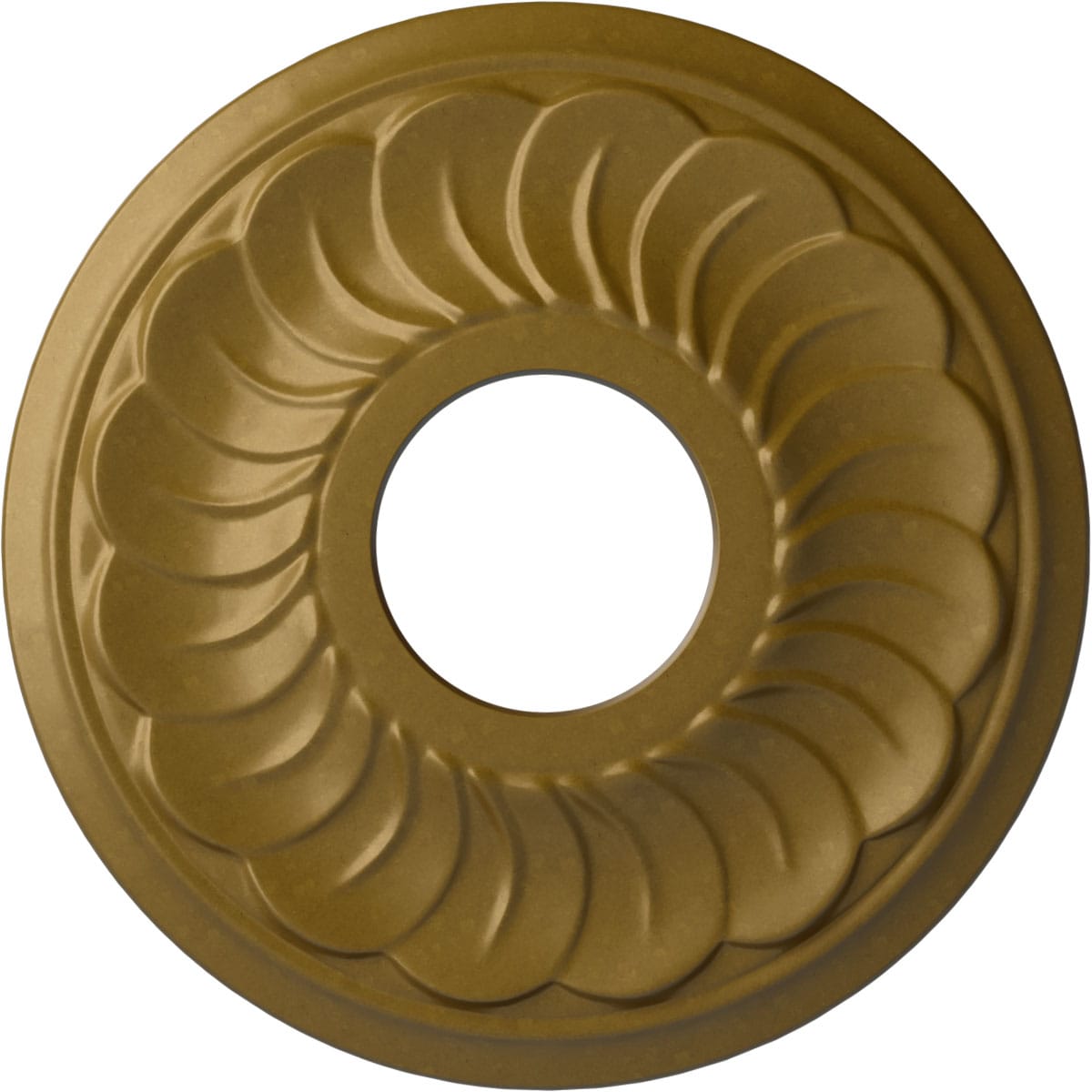 Ekena Millwork CM11BLGLS Blackthorn 11.75-in W x 11.75-in L Painted Gold Polyurethane Whole Ceiling Medallion