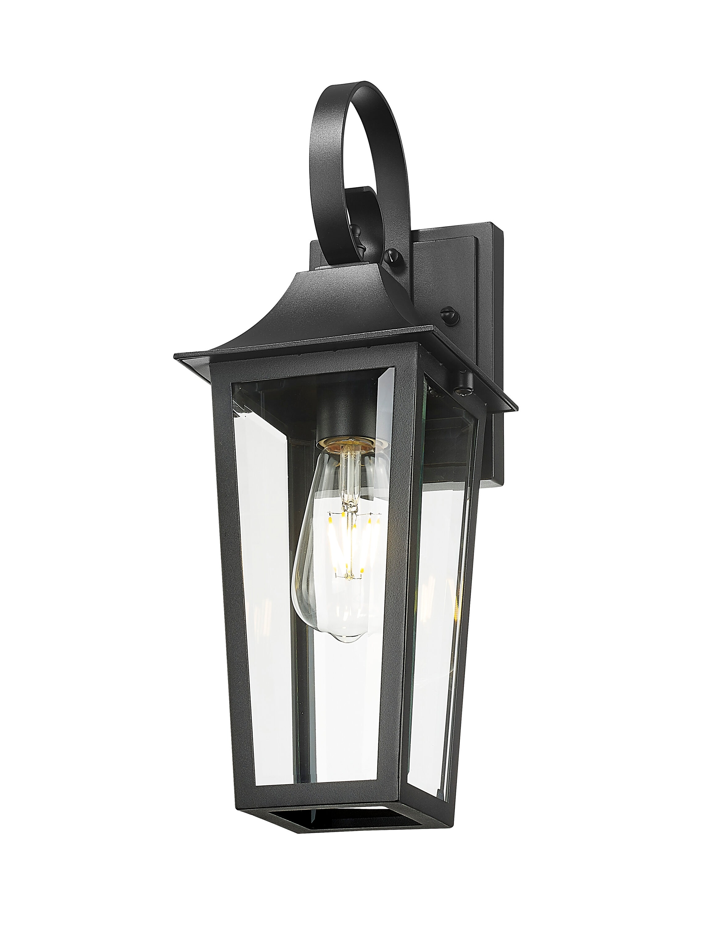 Gannon Black Dimmable Outdoor Wall Lantern