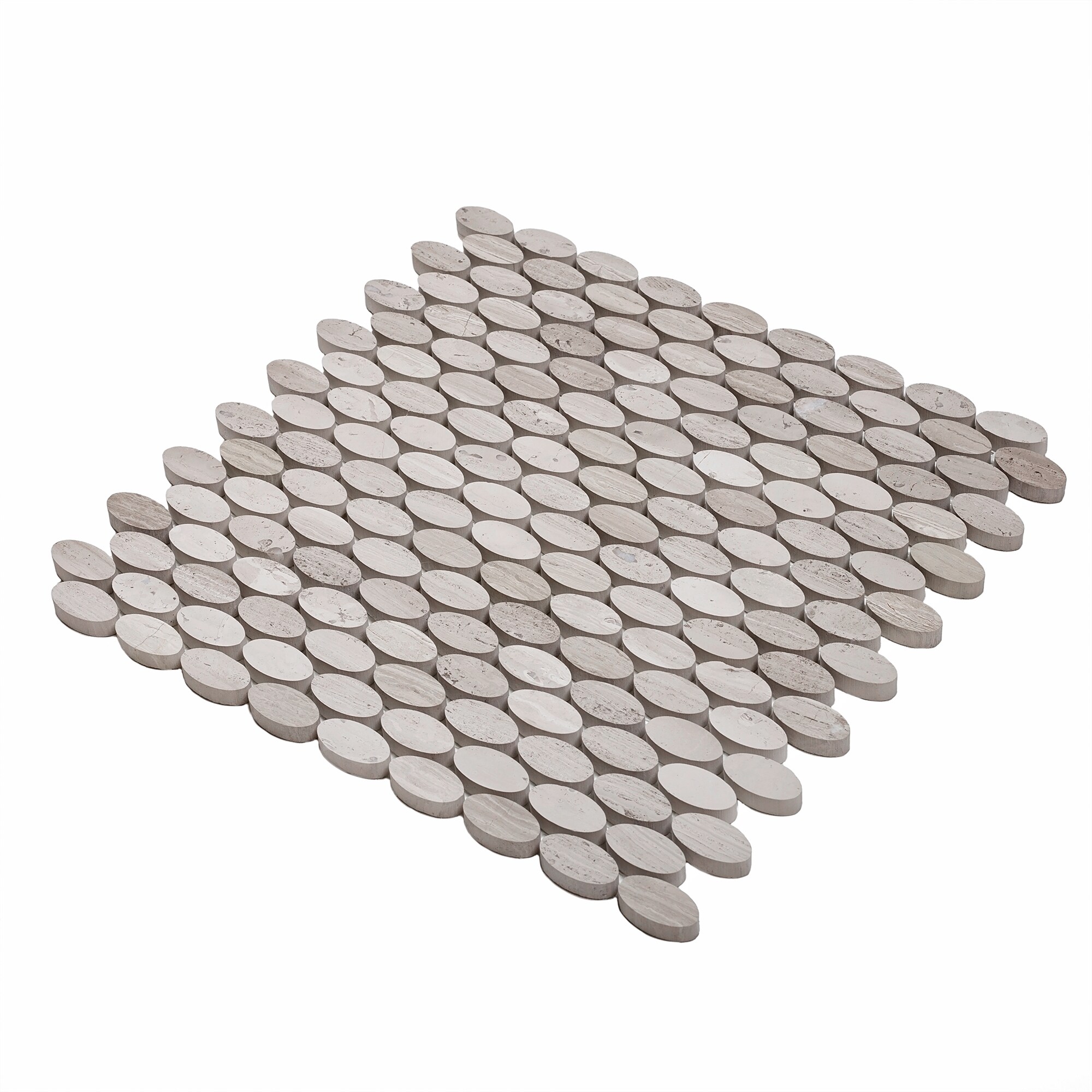 Apollo Tile (Sample) Gray 4-in x 4-in Polished Wood Honeycomb Wood Look Floor and Wall Tile