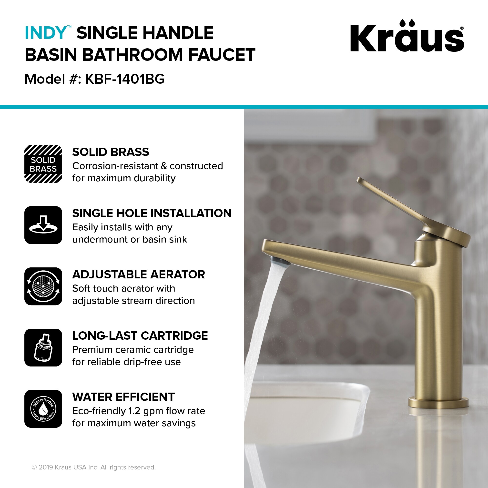 Kraus KBF-1401BG Lavatory-Faucets - View #9