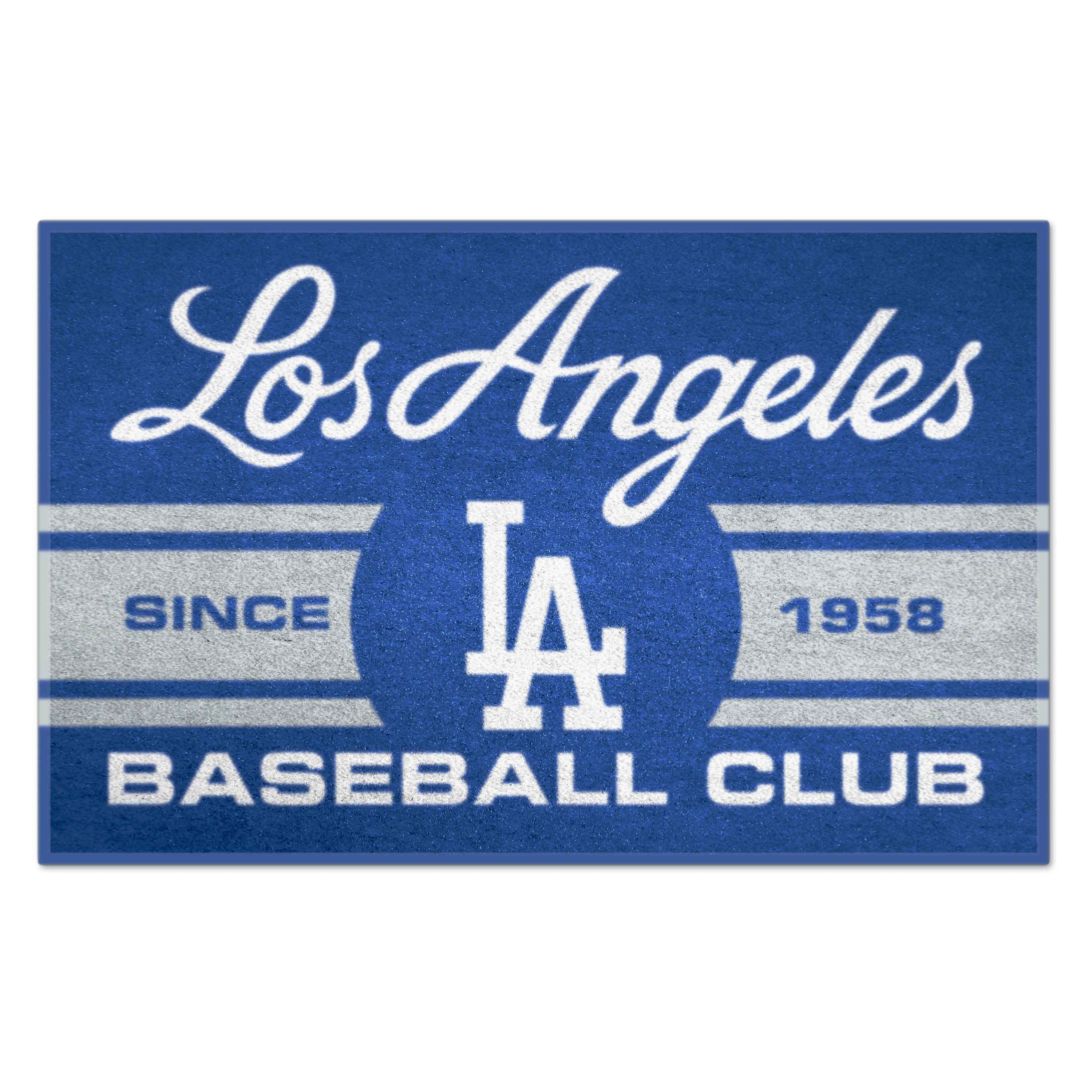 FANMATS 18472 MLB Uniform Starter Mat 2 x 3 (ft) Tufted Nylon Blue Rectangular Indoor Throw rug
