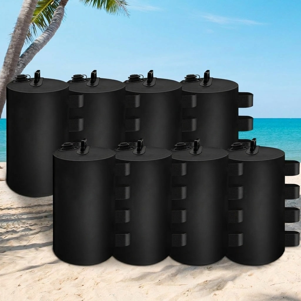Anqtovp -  Extra Large Capacity Canopy Water Weight Bag Set of 8 Holds 25 Liters Each Heavy Duty ...