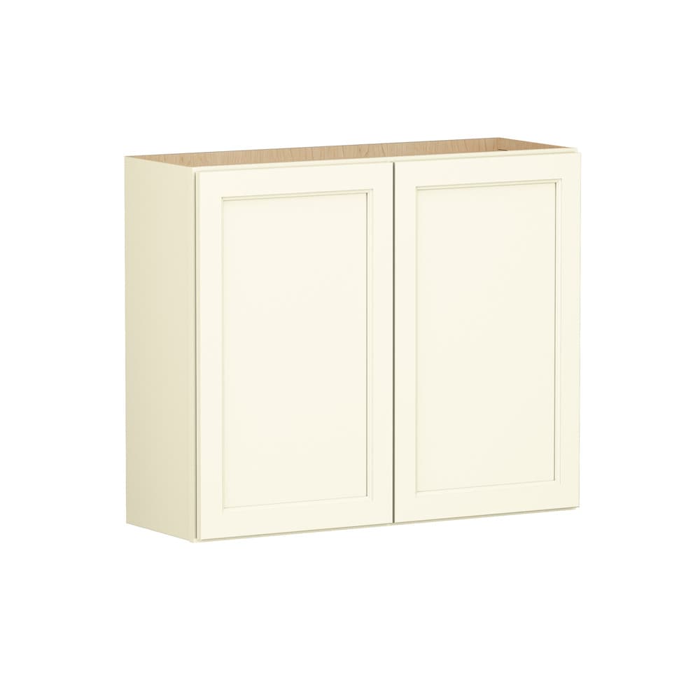 Shenandoah Glasson 36-in W x 30-in H x 12-in D Vanilla Painted Wall Fully Assembled Cabinet Recessed Panel Transitional
