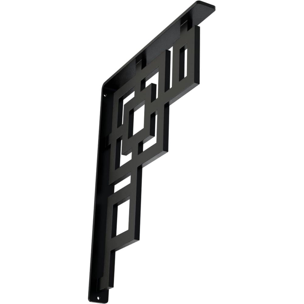 Ekena Millwork BKTM01X12X15SER Eris 12-in x 1.5-in x 15-in Black Wrought iron Countertop support bracket