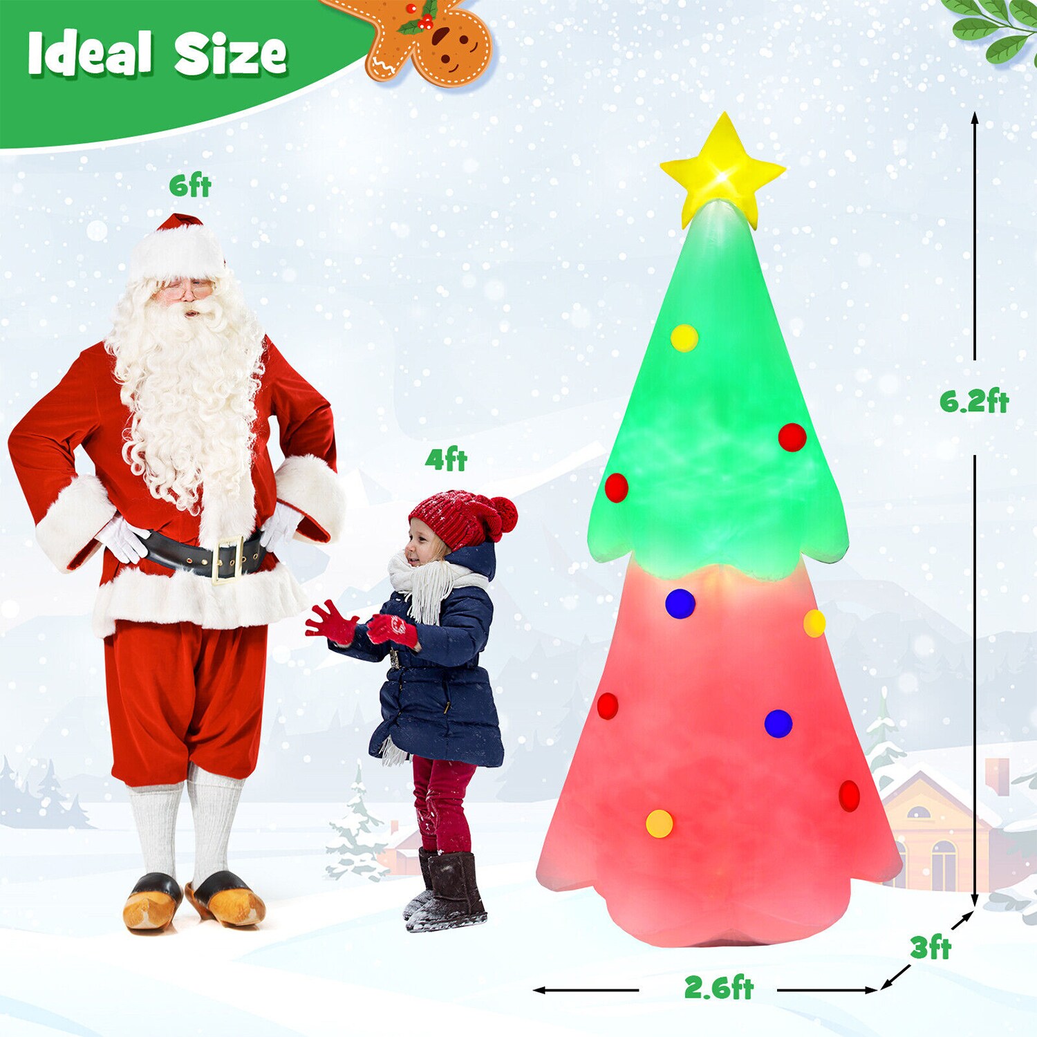 WELLFOR HYZ23982US Christmas-Inflatables - View #2