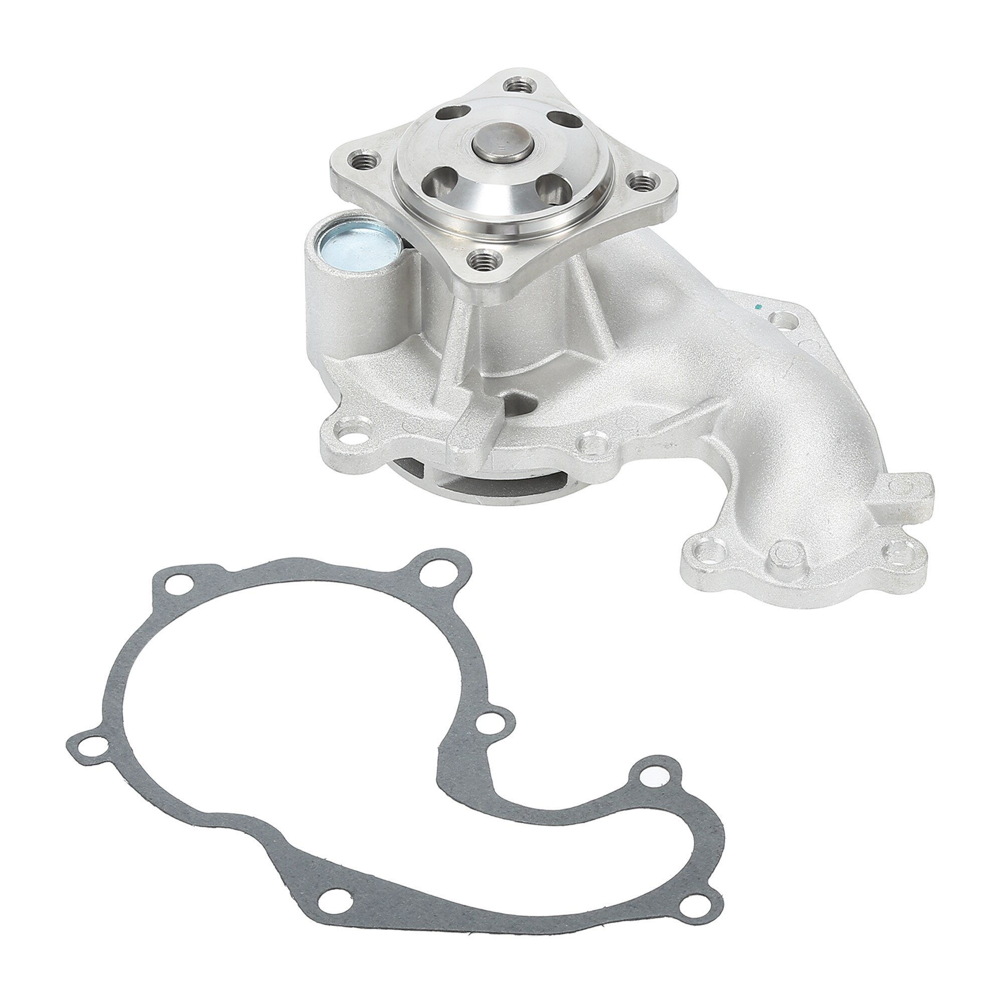 Unique Bargains Water Pump Number XS4J8591AC XS4J8591DB 7G9Q8501AA Car Engine Water Pump for Ford Focus 1999 Metal Silver Tone with Gasket 1set