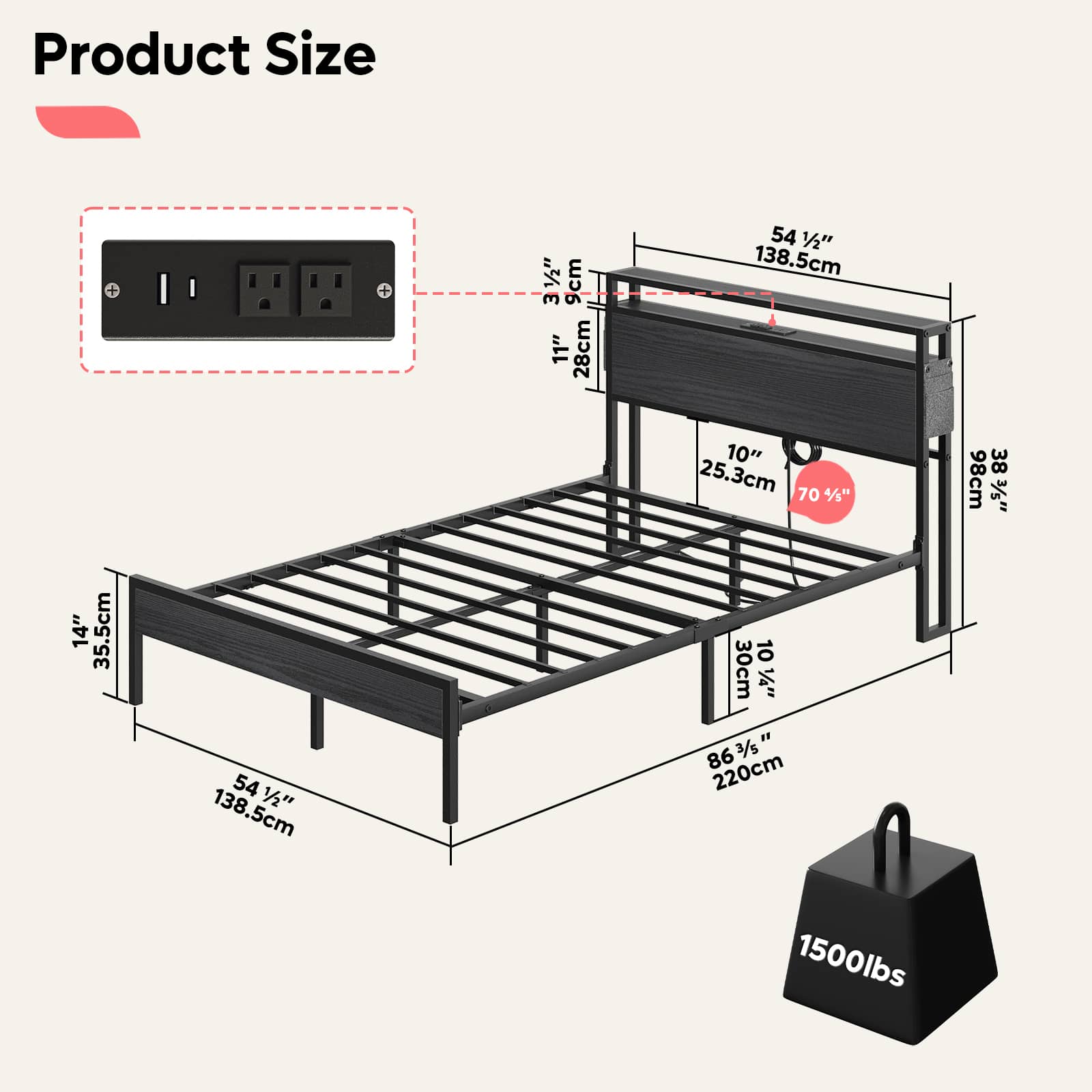Bestier LOW-B700737B-BLKG beds - View #5