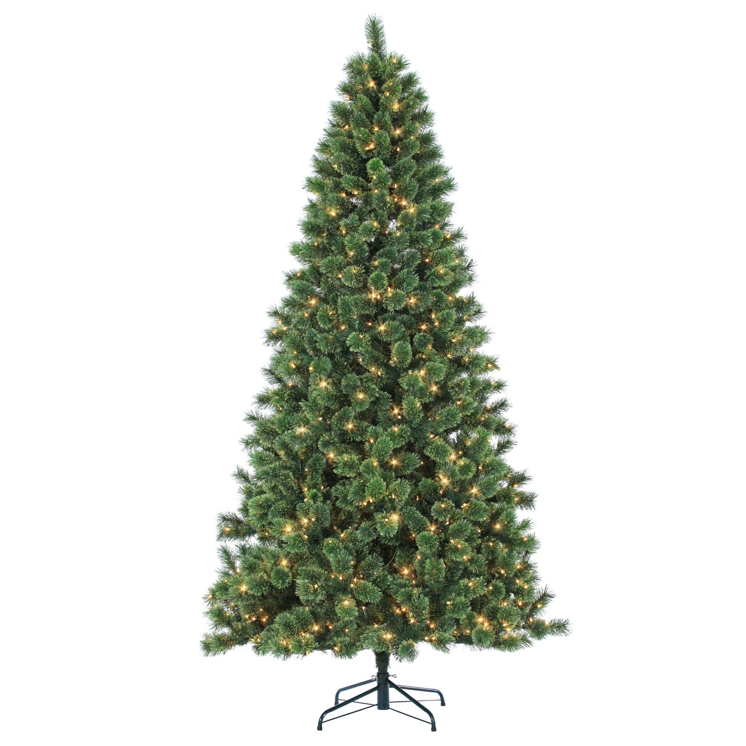 Sterling Tree Company 5952--90C 9-ft Cashmere Pine Pre-lit Artificial Christmas Tree with Clear Incandescent Lights