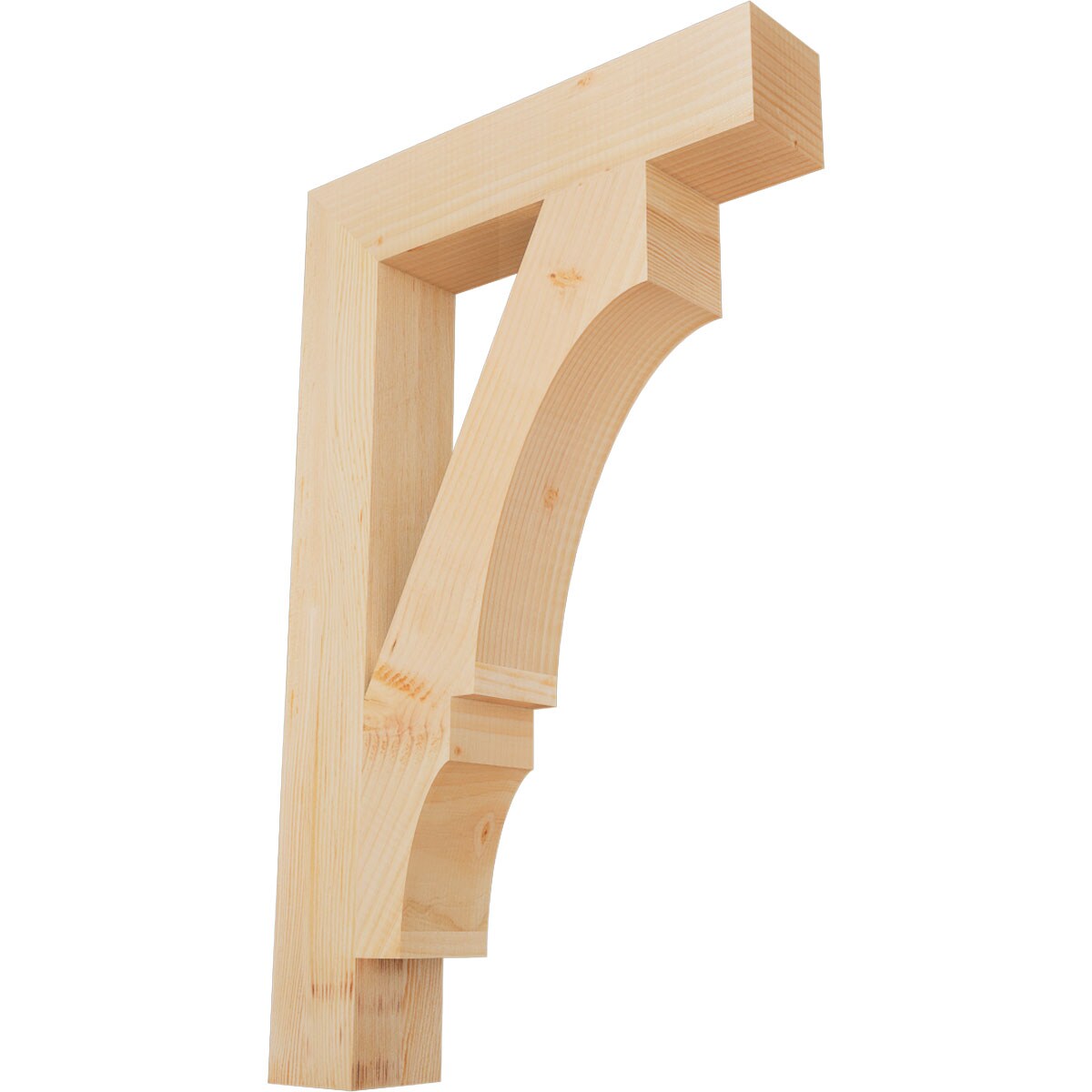 Ekena Millwork BKT04X20X32BOA05SDF Balboa block smooth 3-1/2-in x 20-in x 32-in Douglas fir Brown Wood Standard bracket