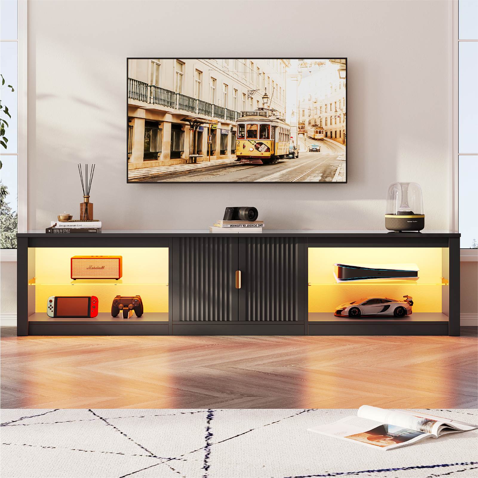 Bestier LOW-L101820C-YBLK Tv-Stands - View #6