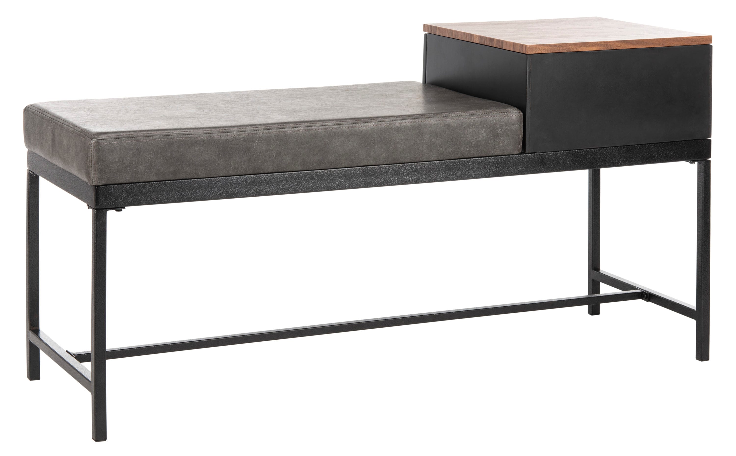 Safavieh BCH6401A Maruka Modern Brown/Gray Storage Bench with Storage 47.3-in x 16.0-in x 24.0-in