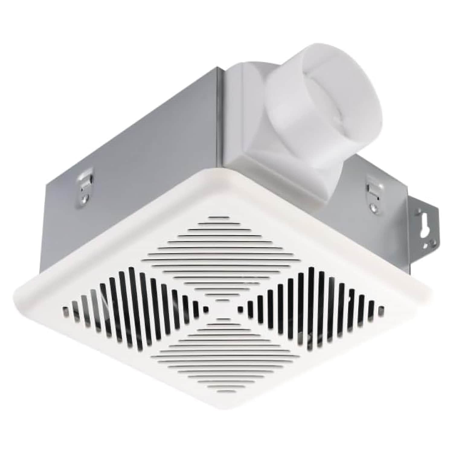 Aoibox  Quiet Bathroom Exhaust Fan 50 CFM 1.2 Sone Energy Star 3-Inch Duct No Attic Access Ceiling or Wall Mount Up to 55 Sq Ft White