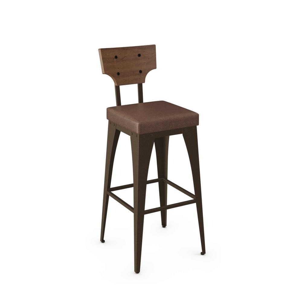 Amisco 40661-26/1B74EAF487 Rally 26.88-in H Counter height Upholstered Metal Bar Stool Back
