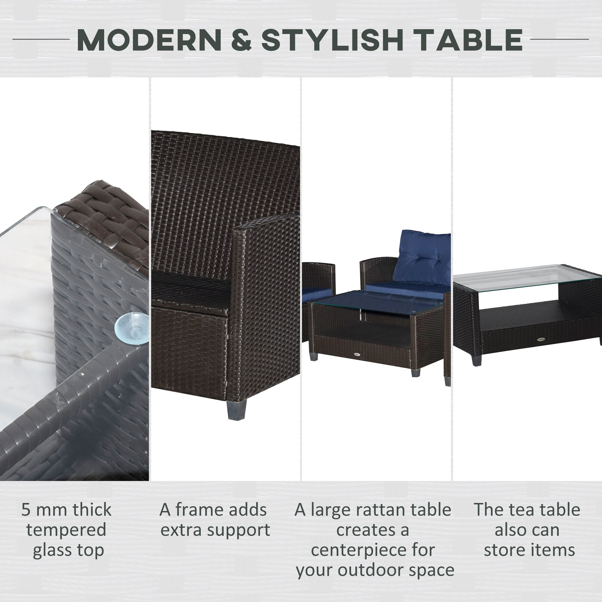 Outsunny 860-117BU Patio-Conversation-Sets - View #5