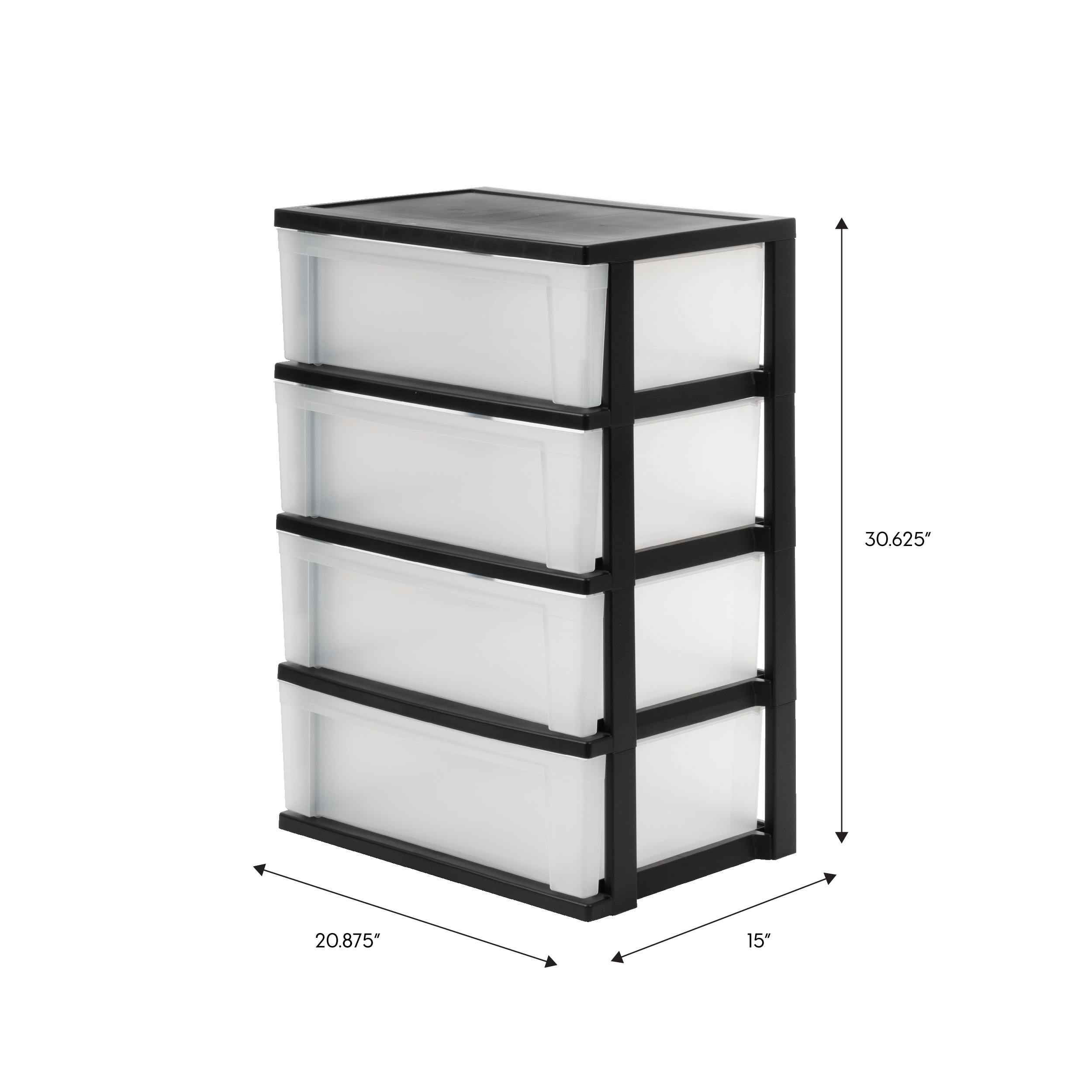 Home Basics Grey Storage Drawer Tower 9.25-in H x 6.8-in W x 5.25-in D in  the Storage Drawers department at