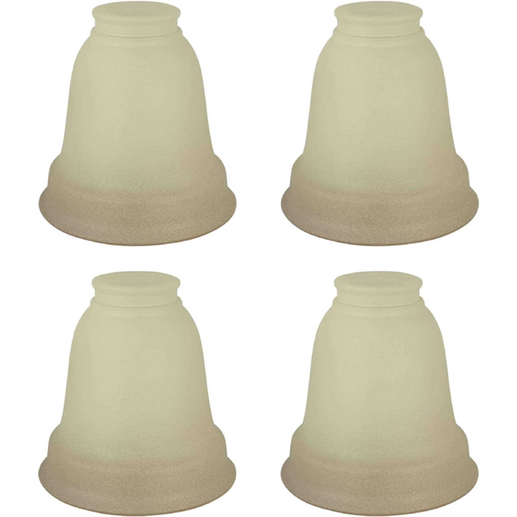 Aspen Creative Corporation 23103-4 5-in x 5.125-in Bell Amber Amber Ceiling fan light shade with 2-1/8-in Fitter (Setscrew Fitter)