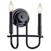 Kichler Capitol Hill 9.75-in W 2-Light Black Wall Sconce in the Wall ...